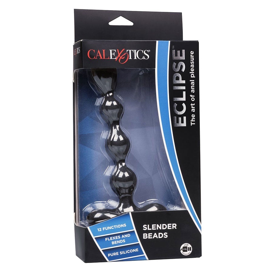Eclipse Slender 7 Inch Silicone Flexible and Rechargeable Anal Beads、mySite、bottomscart