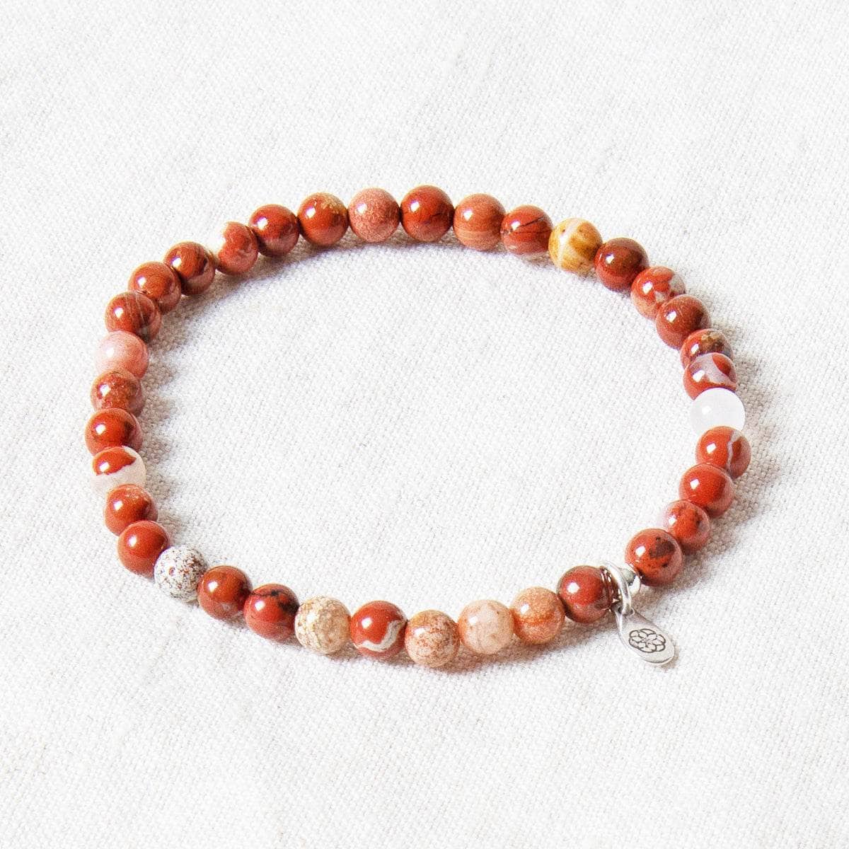 Natural Red Flower Jasper Energy Bracelet、mySite、hinf8tx79