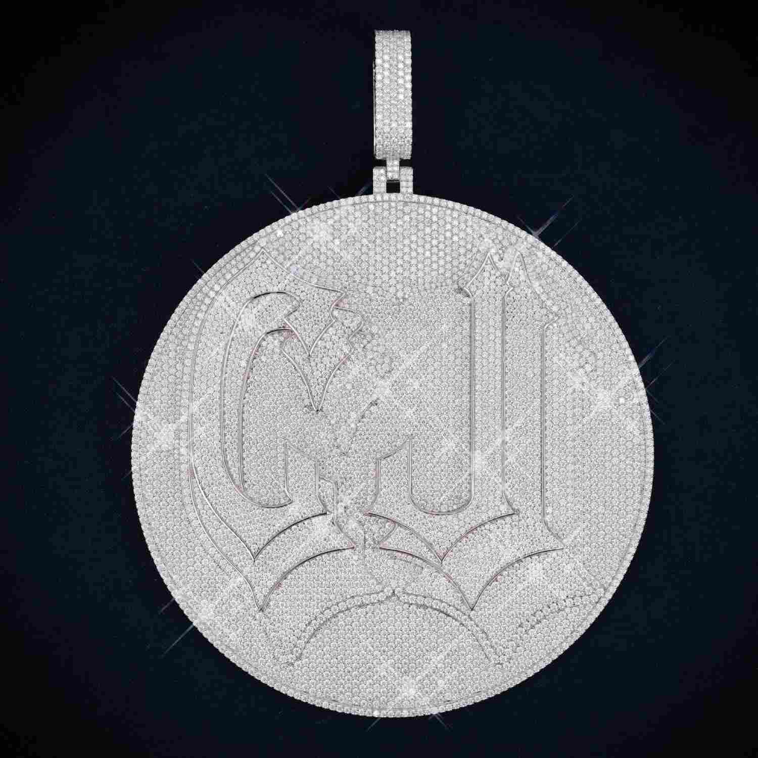 CJ Custom Moissanite Pendant 14K Gold、mySite、hinf8tx79