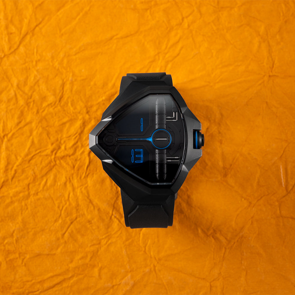  Ventura Edge Dune Limited Edition Quartz Black PVD 51mm x 47mm - Black on Rubber Strap