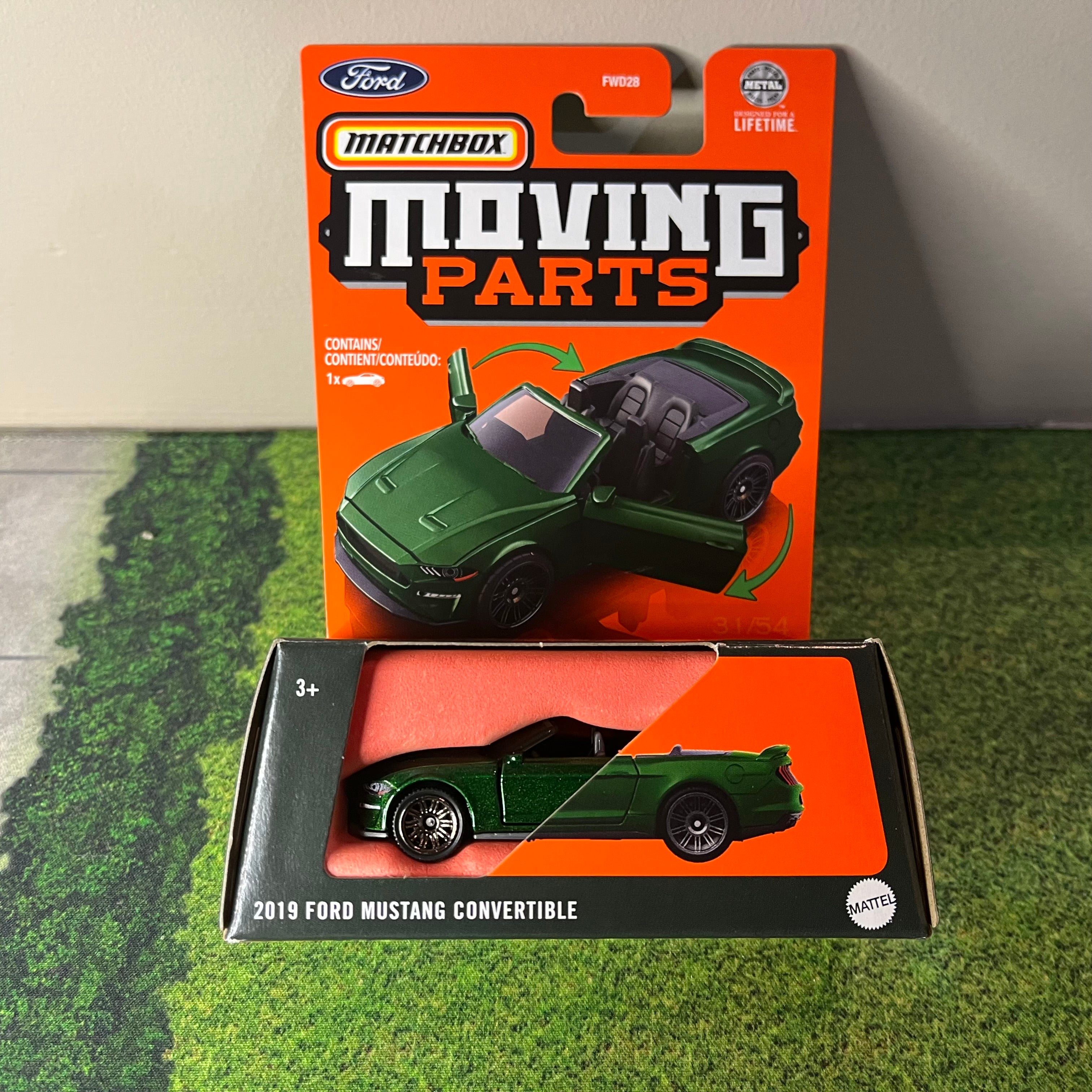 2019 Ford Mustang * Green * 2024 Matchbox Moving Parts Case J、mySite、hgirdovlk