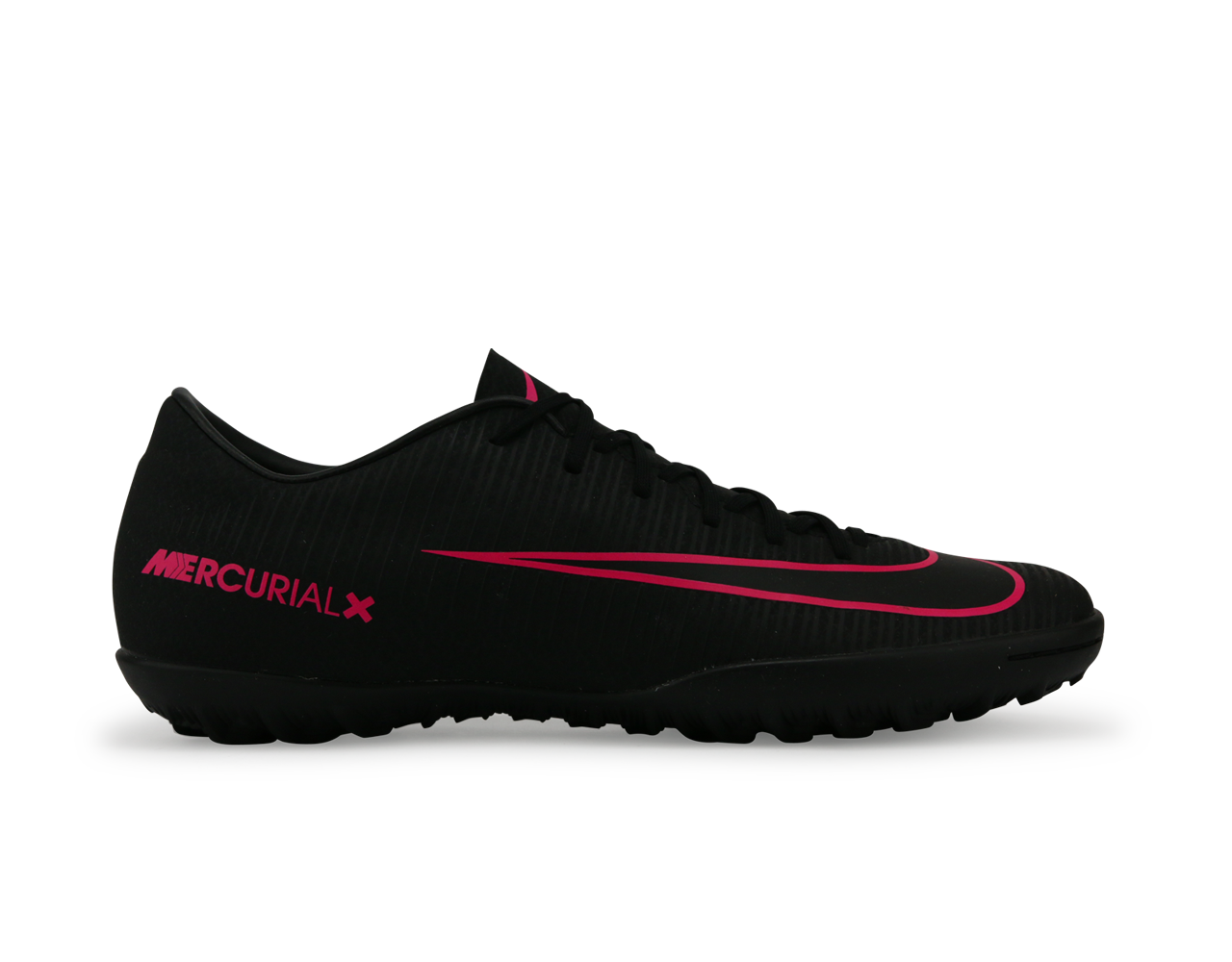 Nike Men's MercurialX Victory VI Turf Soccer Shoes Black/Black/Pink Blast、mySite、noshort