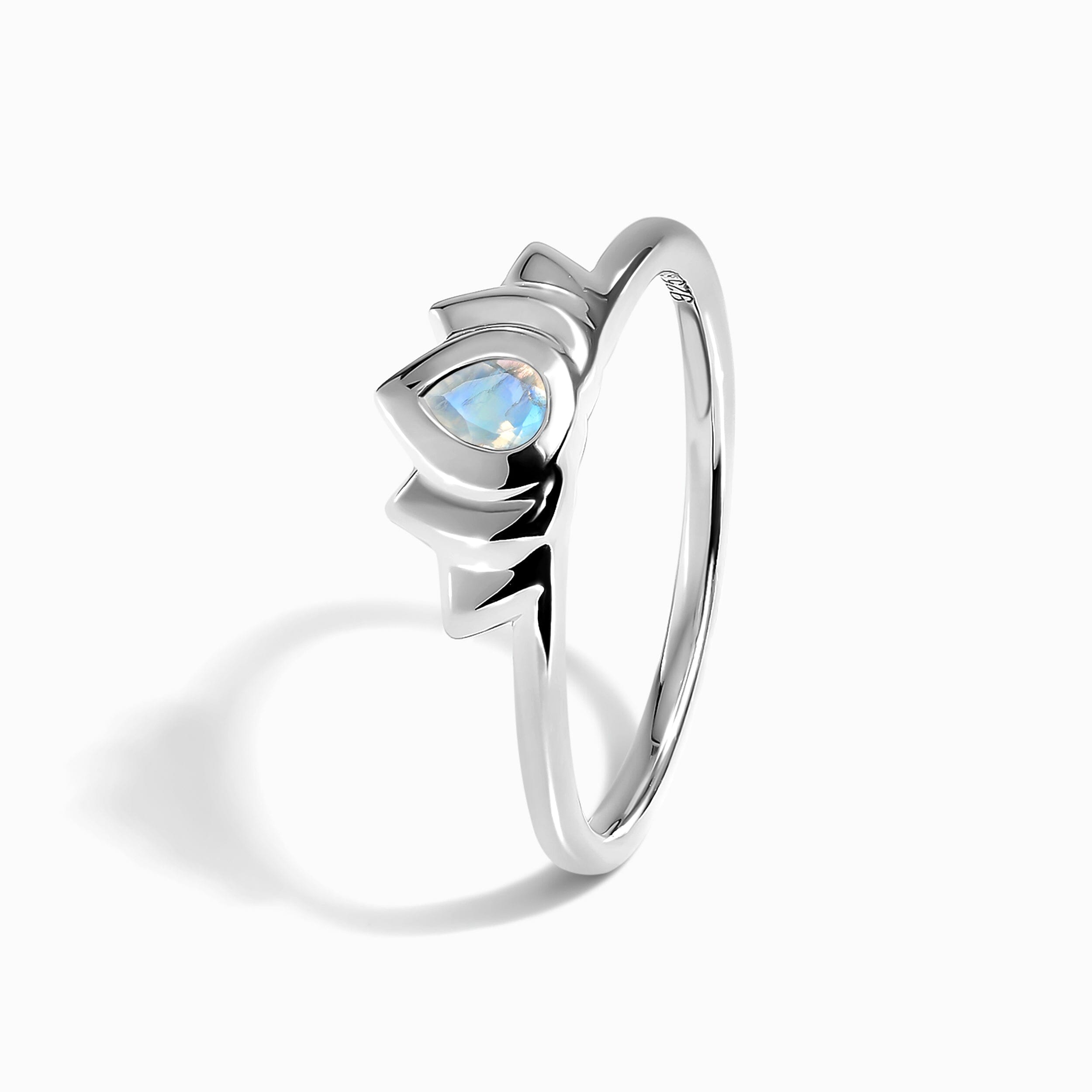 Moonstone Ring - Dainty Lotus、mySite、hinf8tx79