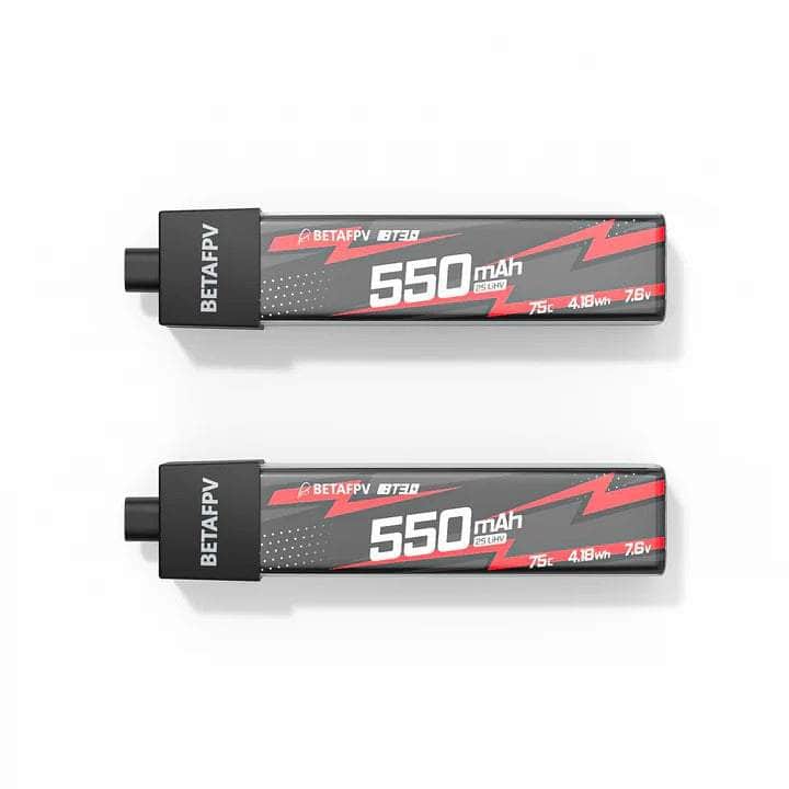  BetaFPV 7.4V 2S 550mAh 75C LiHV Whoop/Micro Battery 2 Pack - BT3.0、mySite、merchandisen