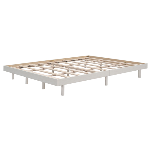 Modern Design Full Floating Platform Bed Frame for White Washed Color、、xpatfood