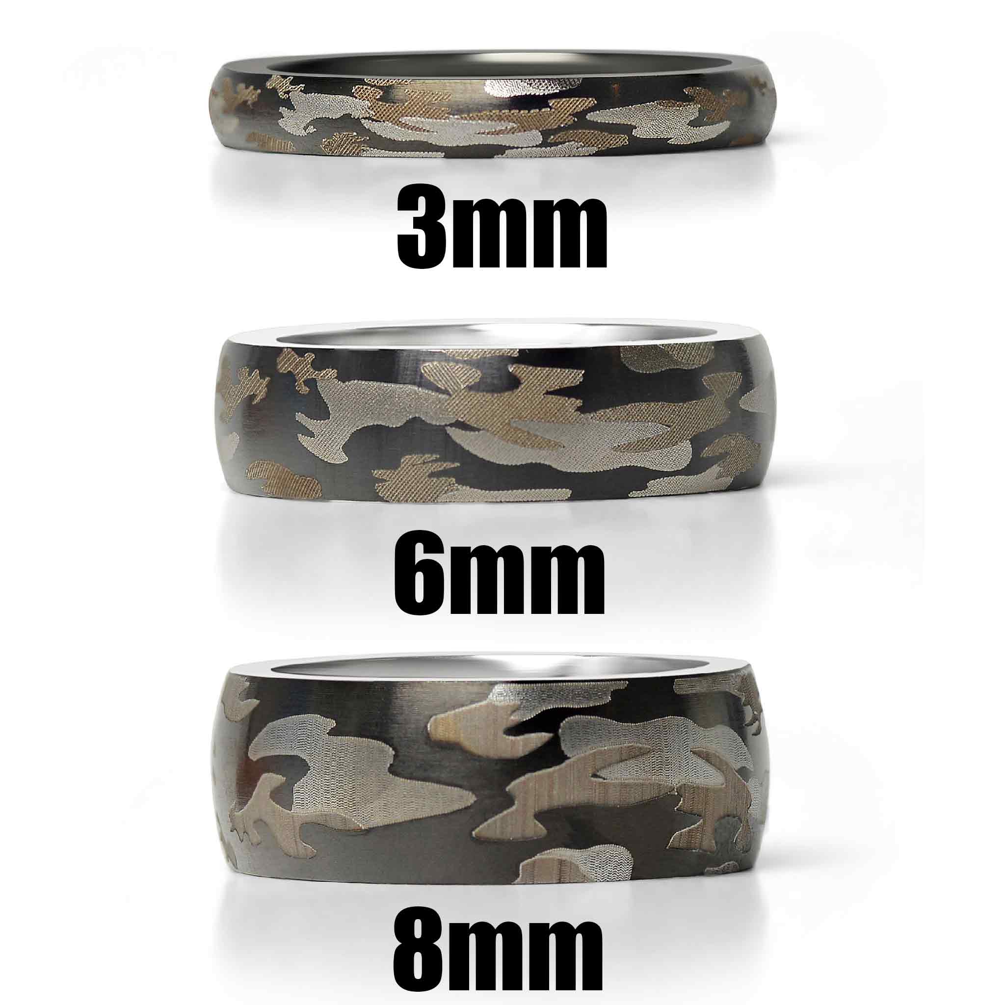 Stainless Steel Camouflage Blank Ring / CFR7017、mySite、dreamappss