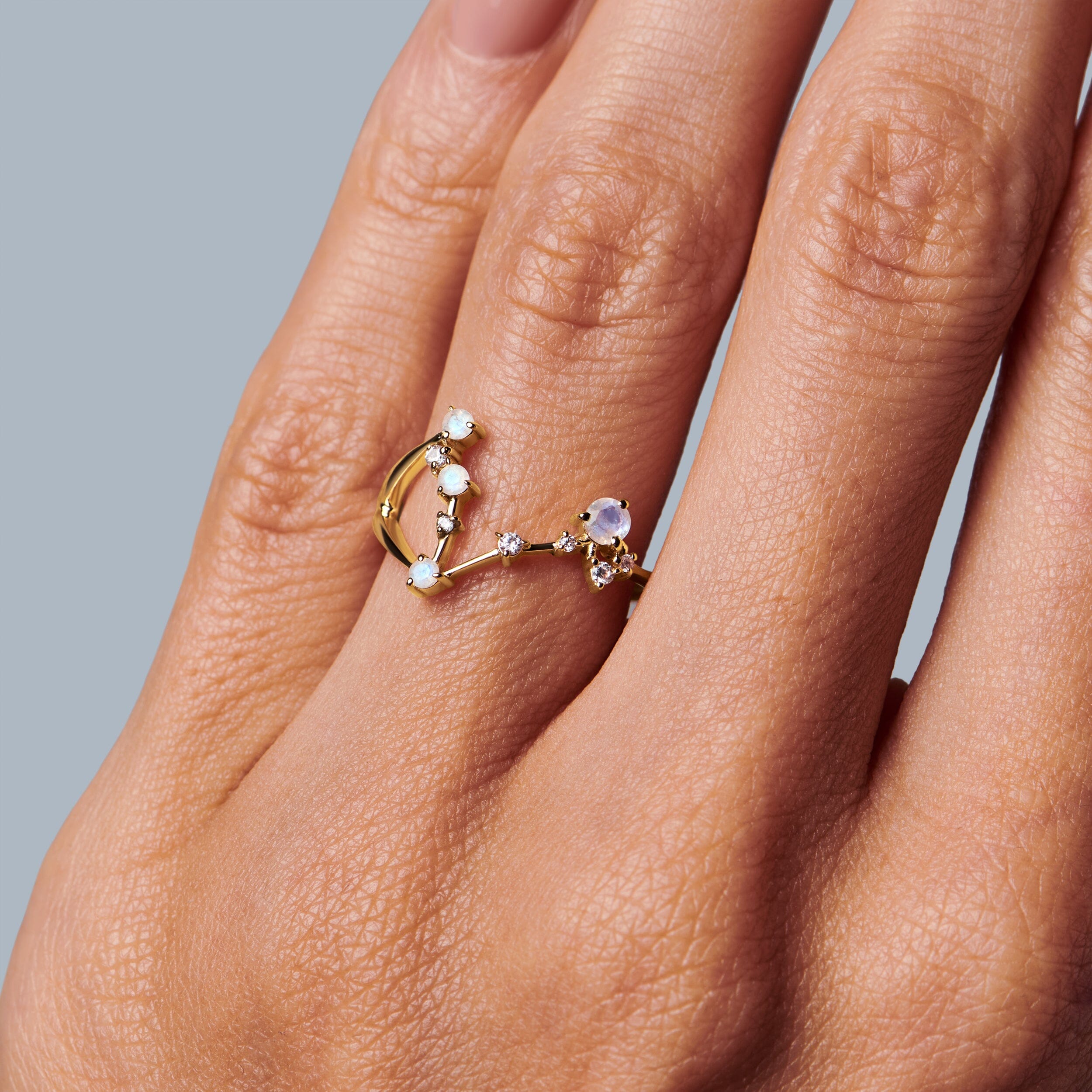 Moonstone Ring - Pisces Zodiac Constellation、mySite、hinf8tx79