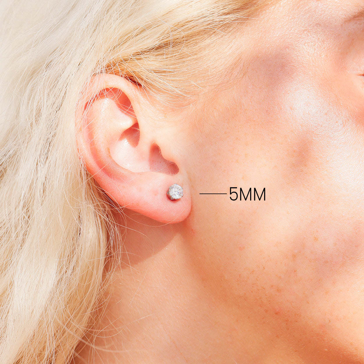 Stainless Steel Round CZ Stud Earrings / ERJ3158、mySite、dreamappss