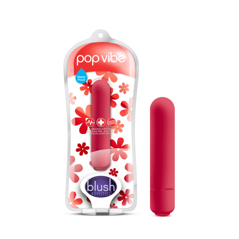 Vive Pop By Blush® | Vibe Cherry Red 3.25-Inch Vibrating Bullet、mySite、bottomscart