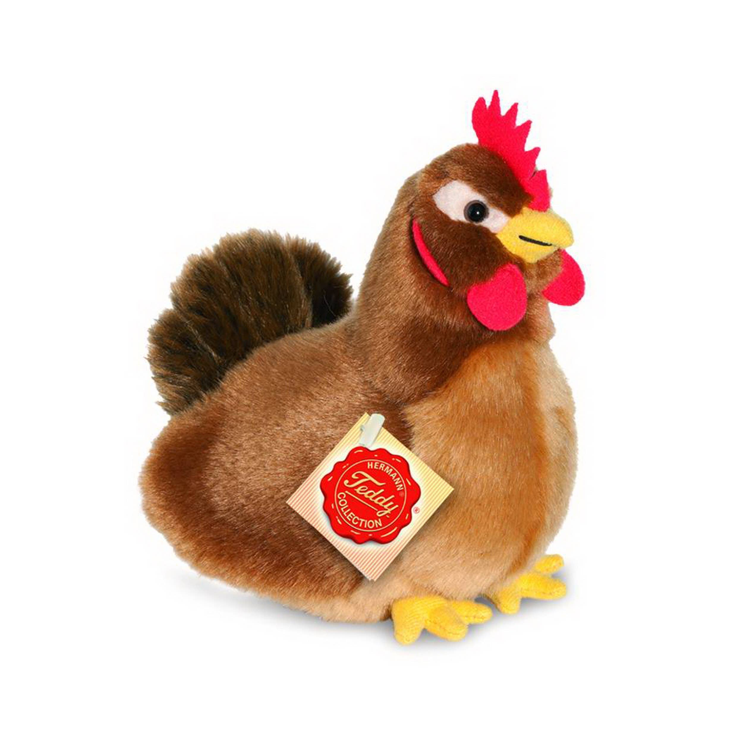 Plush Chickens Hen and Rooster Eco Friendly by Teddy Hermann Cute! brown 16 cm、mySite、g9winljtr