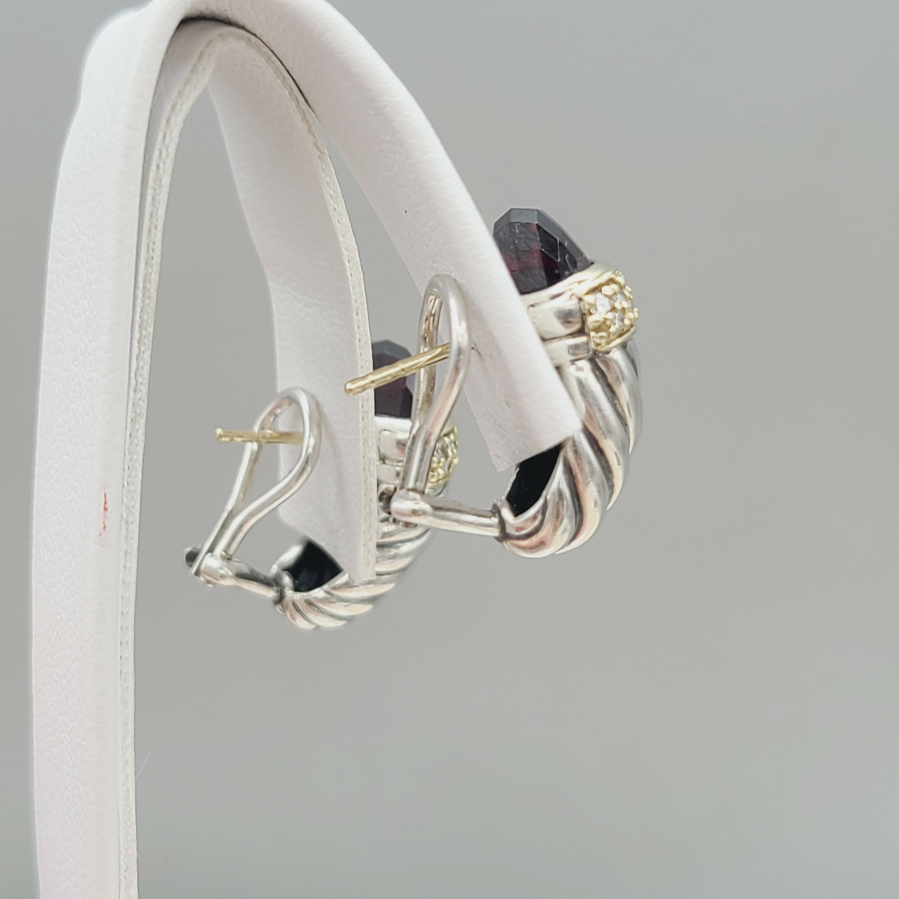 David Yurman Waverly Earrings Garnet, Diamonds & Gold、mySite、hinf8tx79