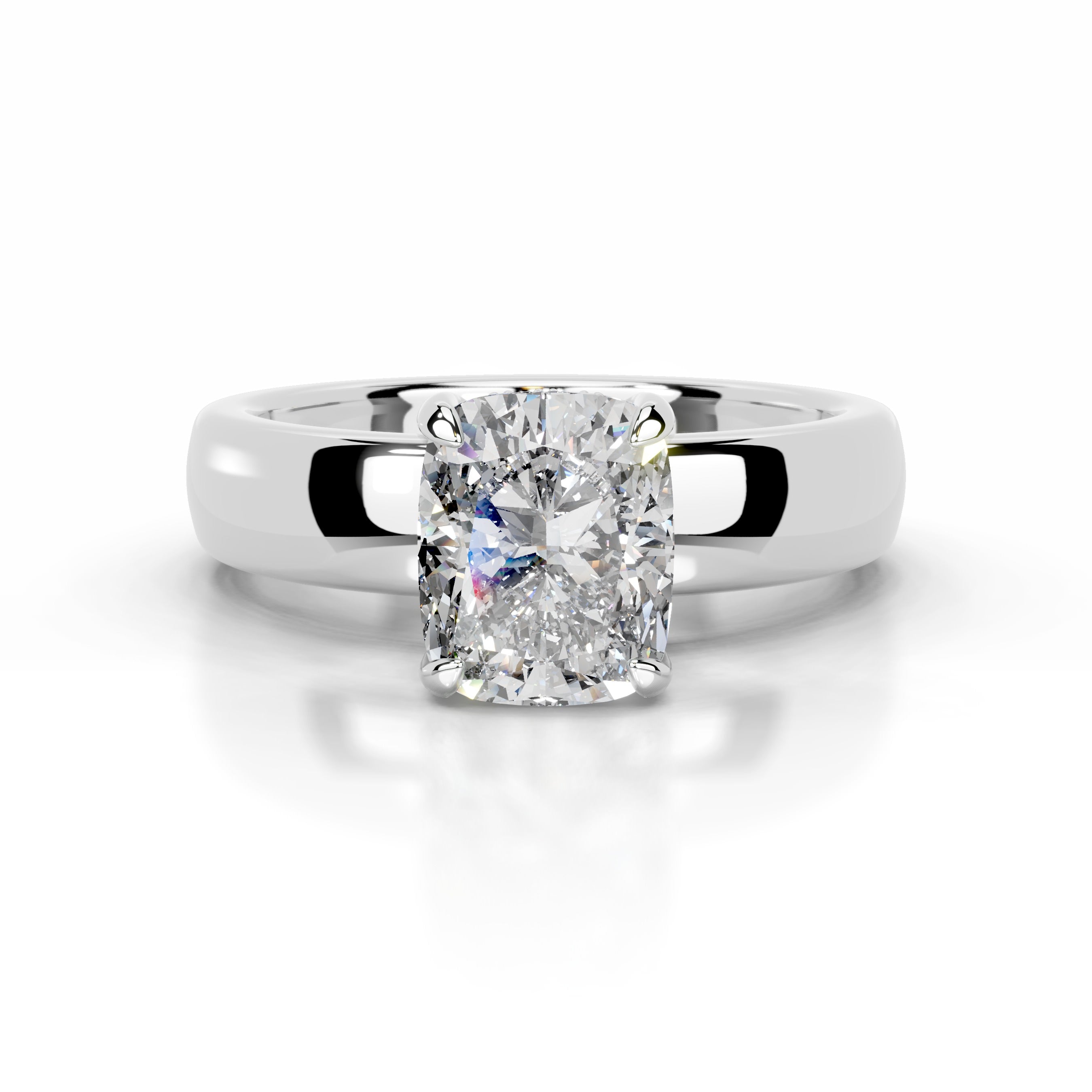 Lux Diamond Engagement Ring - 18K White Gold、mySite、hinf8tx79