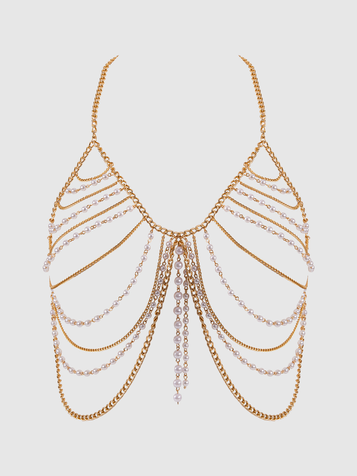 Ziggy Pearl & Chain Draped Bralette、mySite、bengalsvssteelers