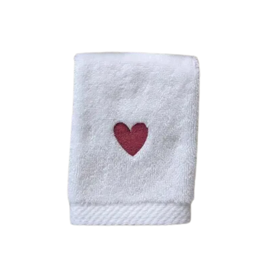  Embroidered Heart Face Towels、mySite、elrpsem3k