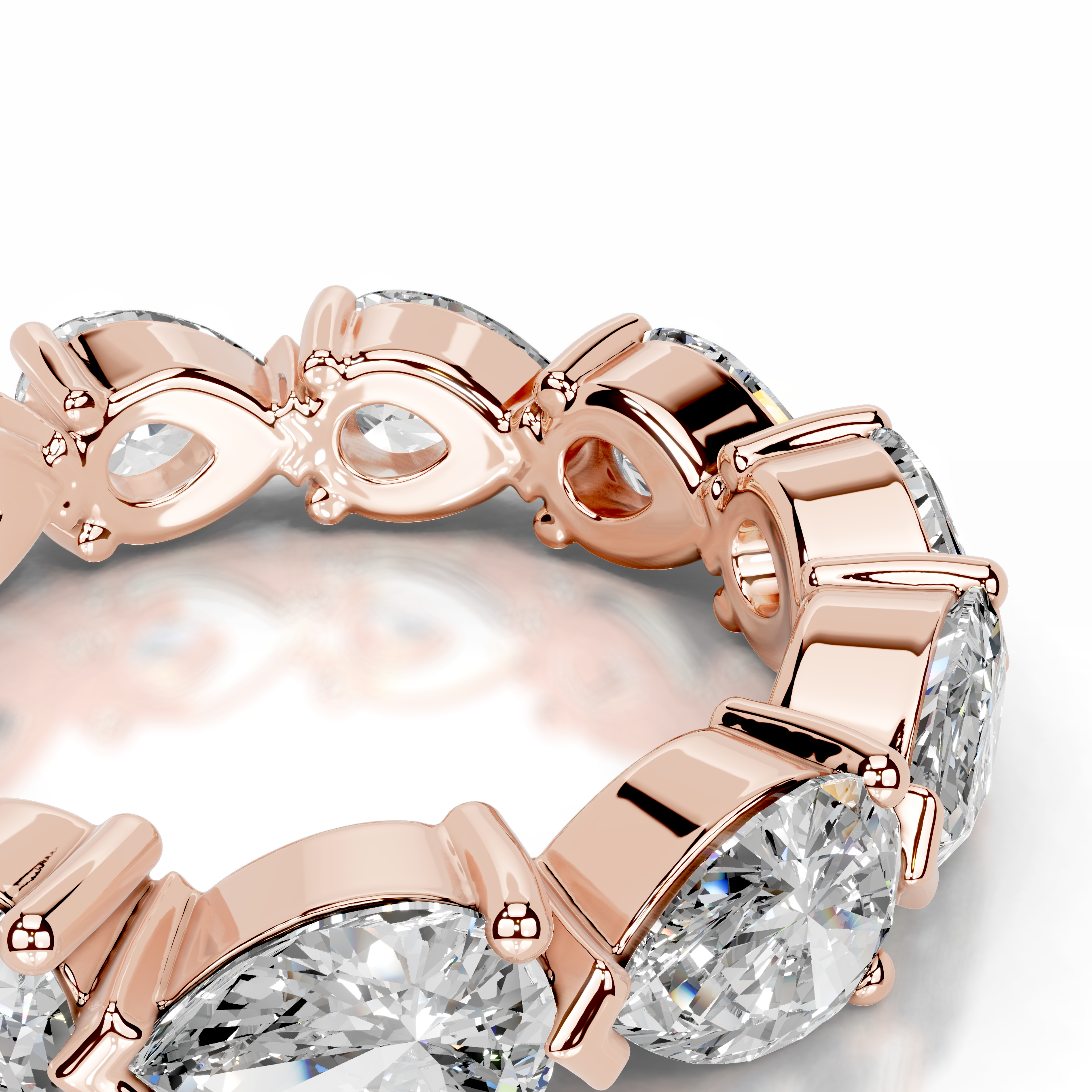 Tyrell Lab Grown Diamond Wedding Ring (4.50 Carat) -14K Rose Gold、mySite、hinf8tx79