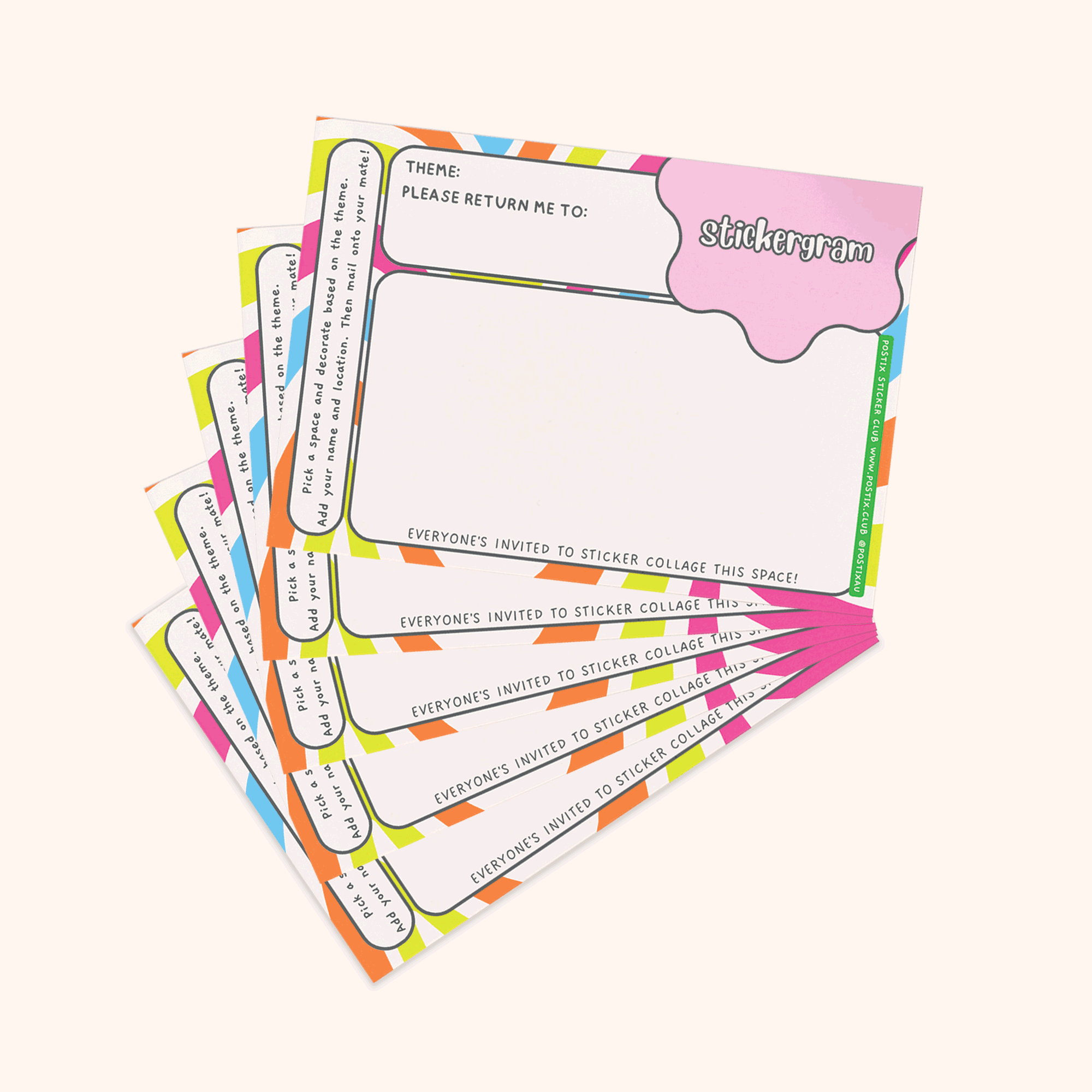  Travelling Stickergram Postcard 5 Pack、mySite、ghnorth