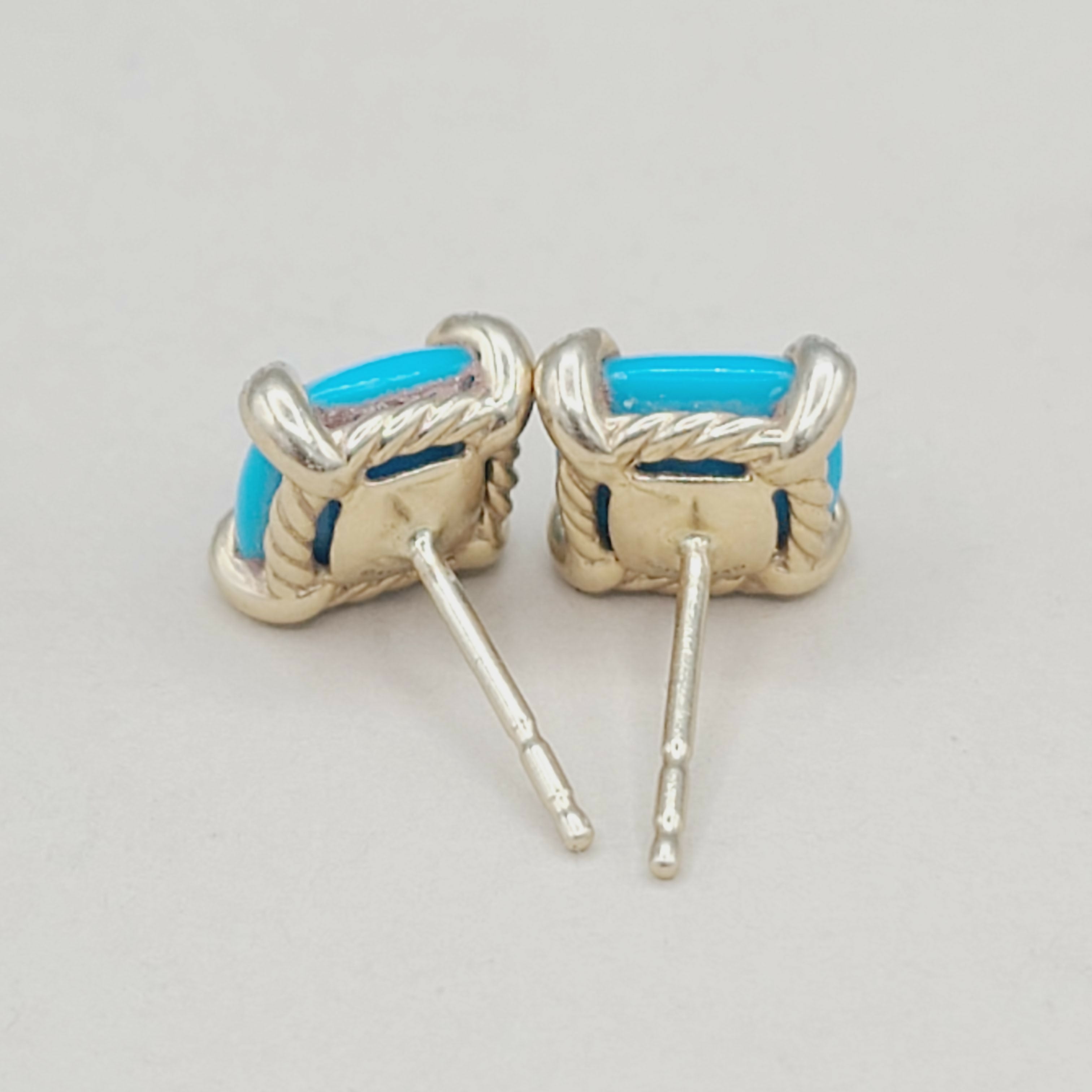 David Yurman Chatelaine Stud Earrings Turquoise & Diamonds、mySite、hinf8tx79