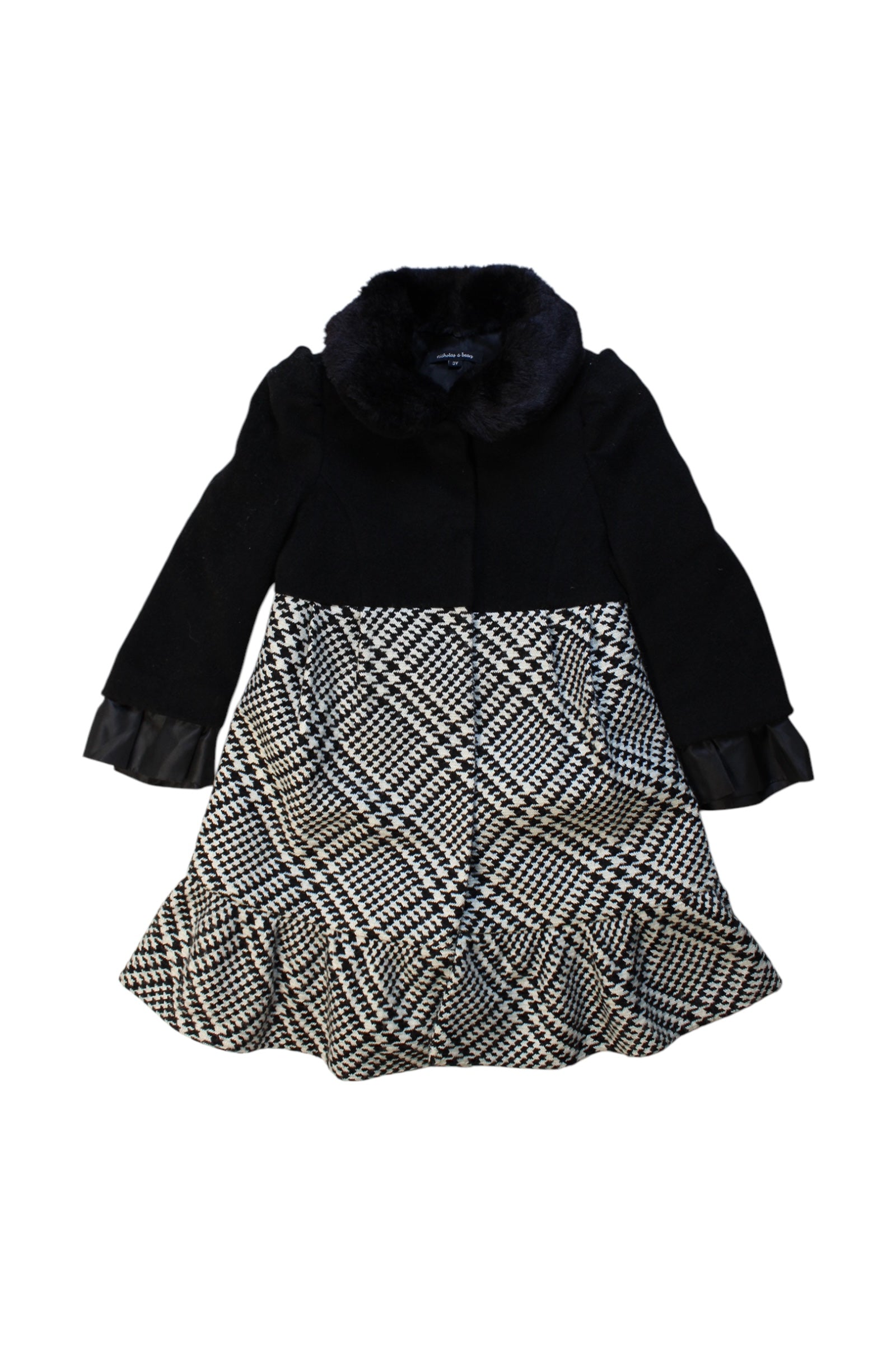Nicholas & Bears Lambswool Checkered Coat 3T、mySite、g9winljtr