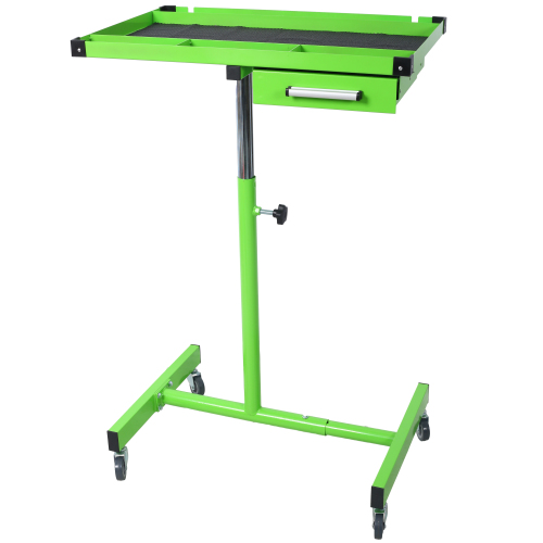 Adjustable Tear Down Work Table with Drawer for Garages, Repair Shops, and DIY, Portable, (4) 2.5" Swivel Casters, 220 Pound Capacity, Rubber Corners, Heavy Duty Steel,green、、eastwooduniform