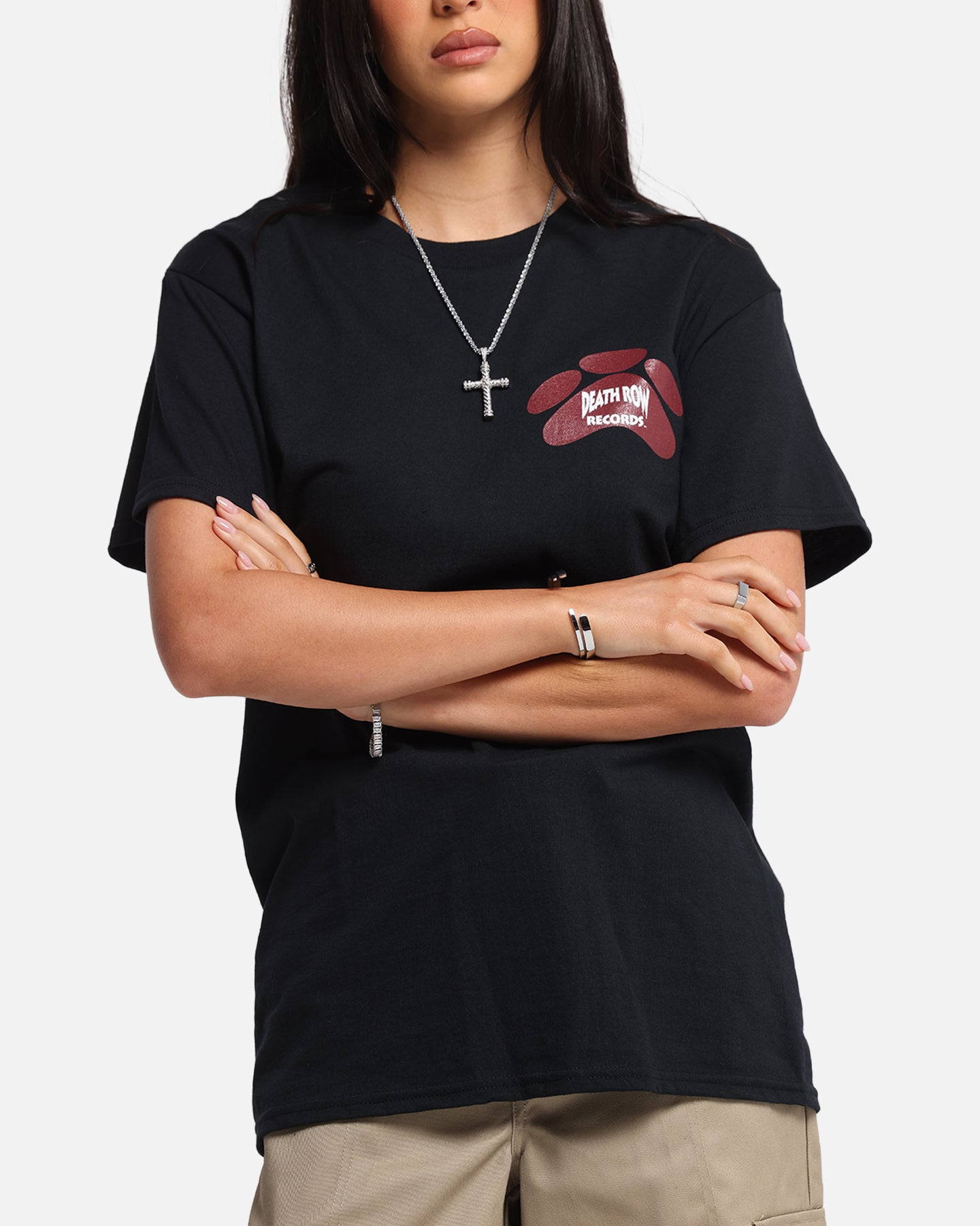 Deathrow Records Doberman Bandana T-Shirt Black、mySite、zt4zffjzw