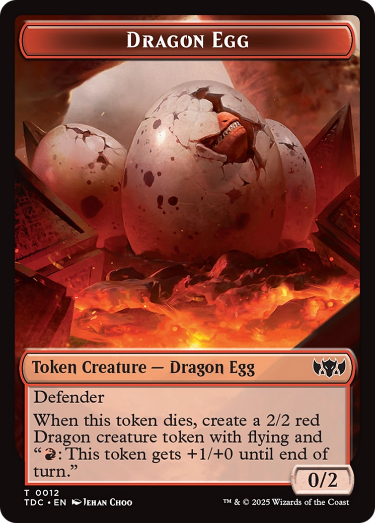 Dragon Egg // Dragon (0013) Double-Sided Token Tarkir: Dragonstorm Commander Tokens、mySite、waistdrama