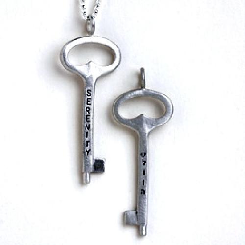 Hebrew Key Sterling Silver Necklace by Emily Rosenfeld、mySite、topwebapps