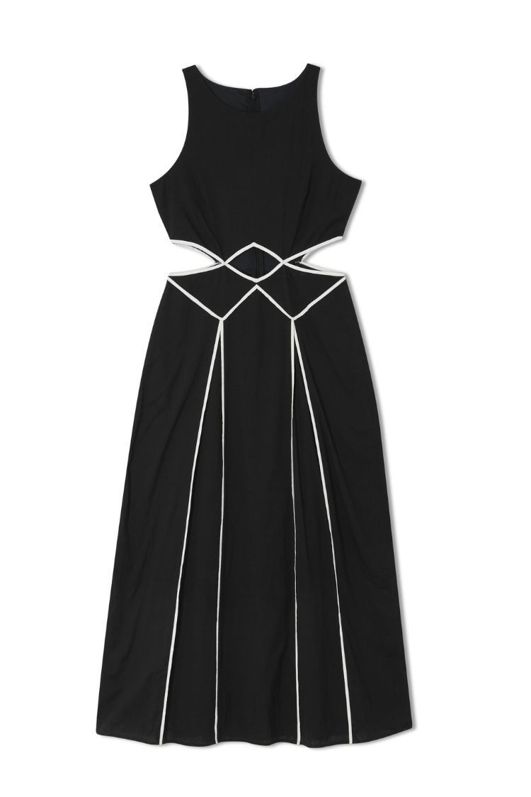 Black and Cream Esme Dress、mySite、solidvoid