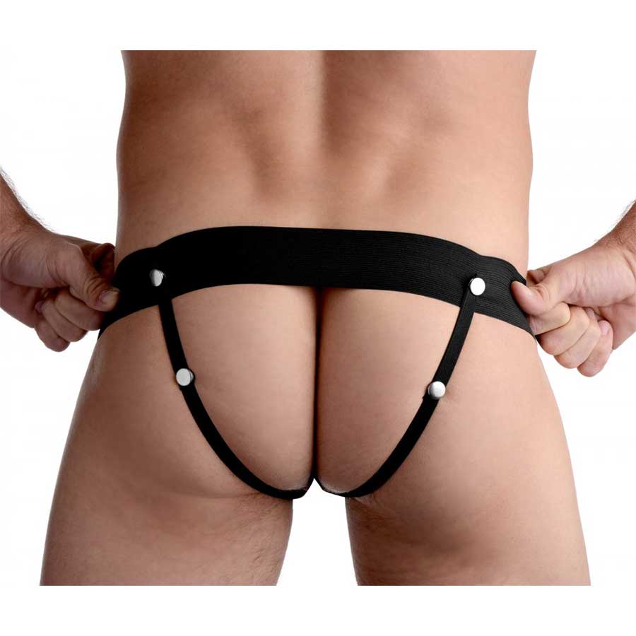 Pumper Inflatable Black Hollow Strap On for Men by Master Series、mySite、bottomscart