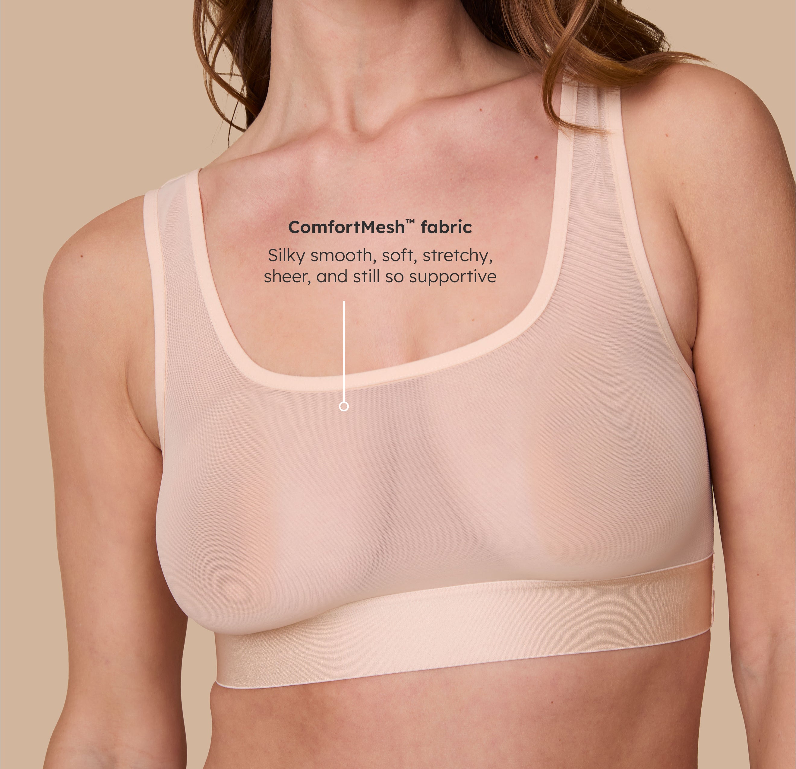 ComfortMesh™ Scoop Bralette - Pearl、mySite、bengalsvssteelers