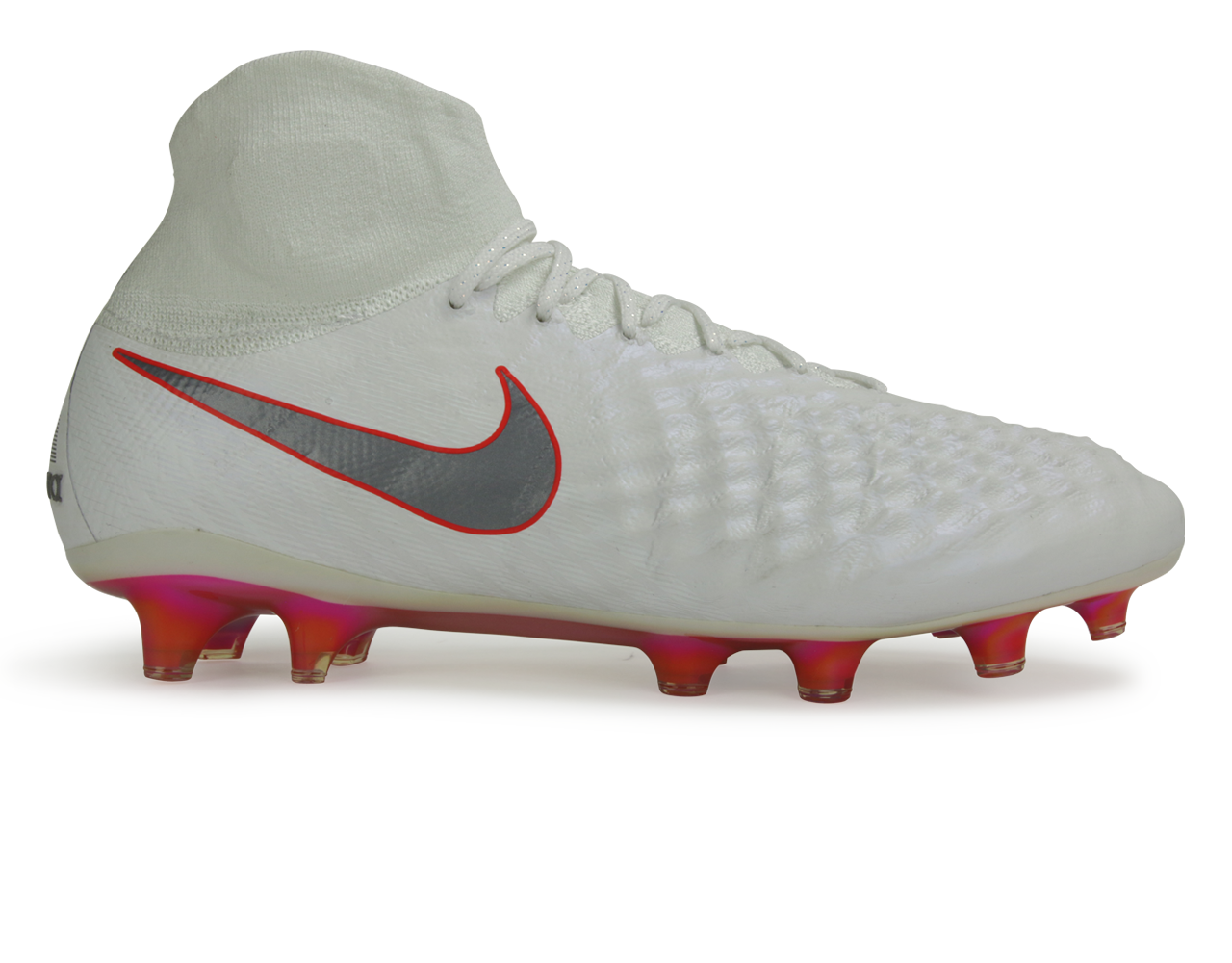 Nike Men's Magista Obra 2 Elite DF FG White/Metalic Cool Grey/Light Crimson、mySite、noshort