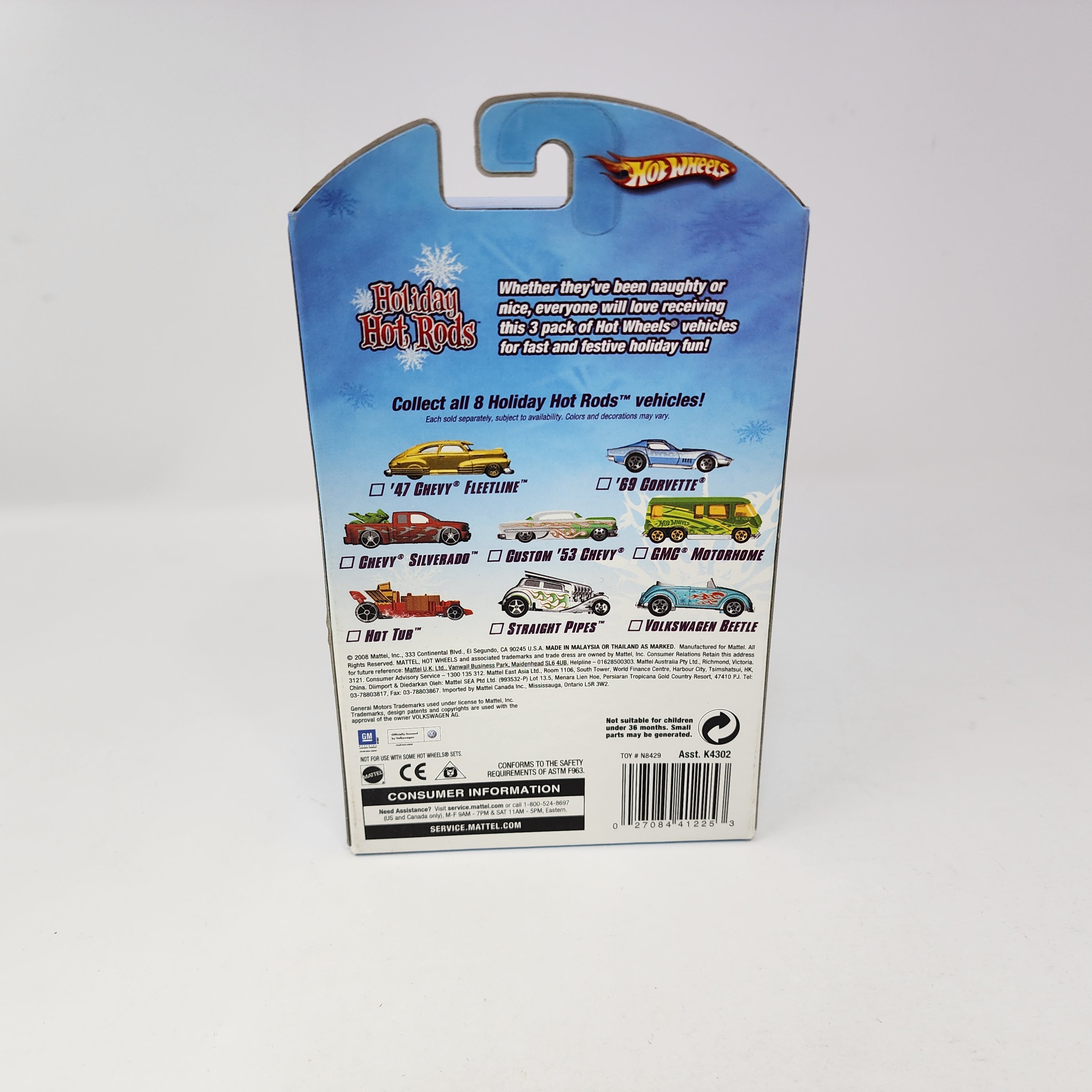 3 Pack * Hot Wheels Holiday Hot Rods Beetle, Chevy, Fleetline、mySite、hgirdovlk