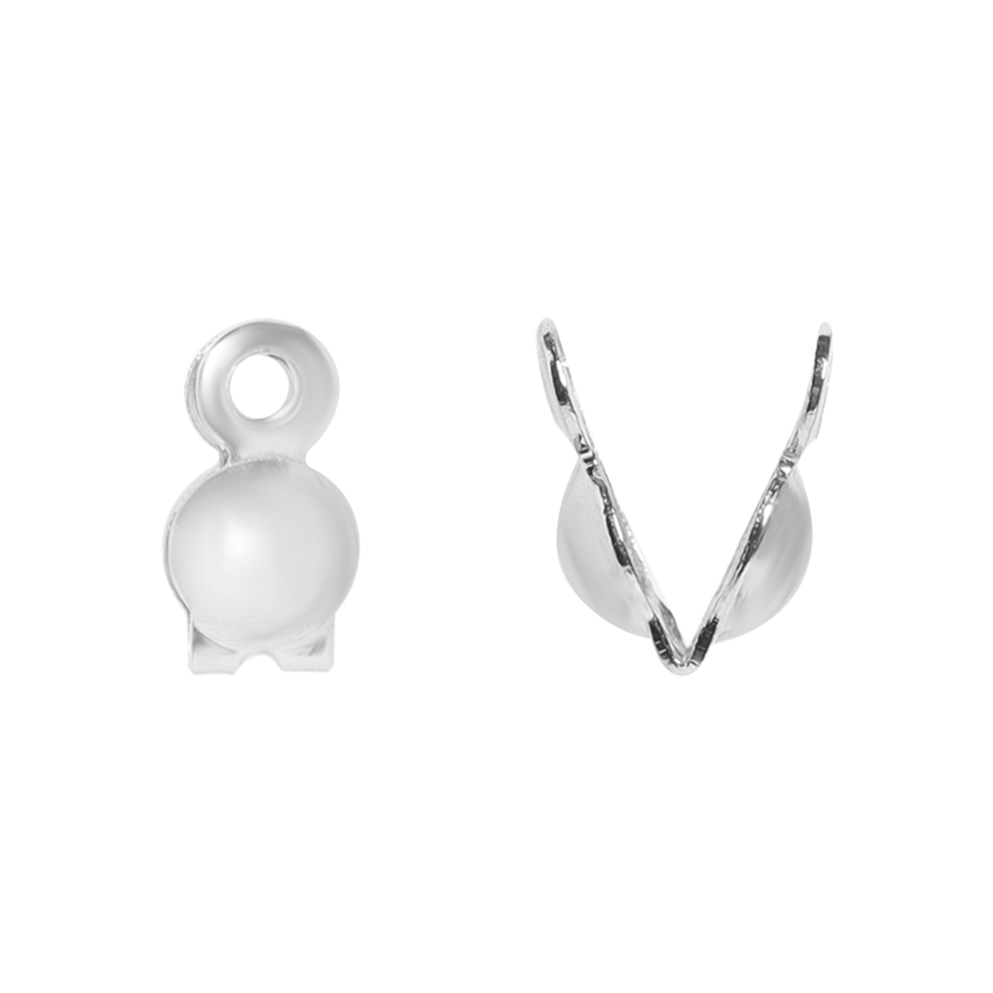 10 Pack 18K Gold PVD Stainless Steel Clamshell Crimps / ENC0023、mySite、dreamappss