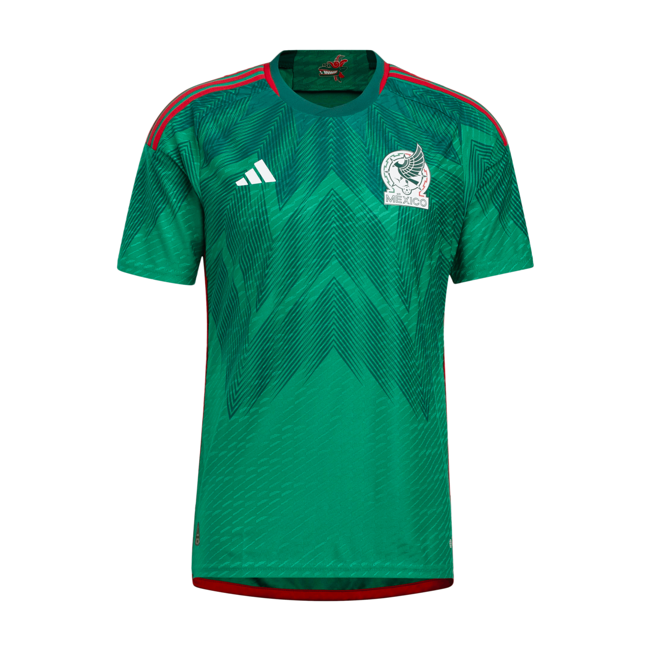 adidas Men's Mexico 2022 Authentic Home Jersey Vivid Green/Green、mySite、noshort