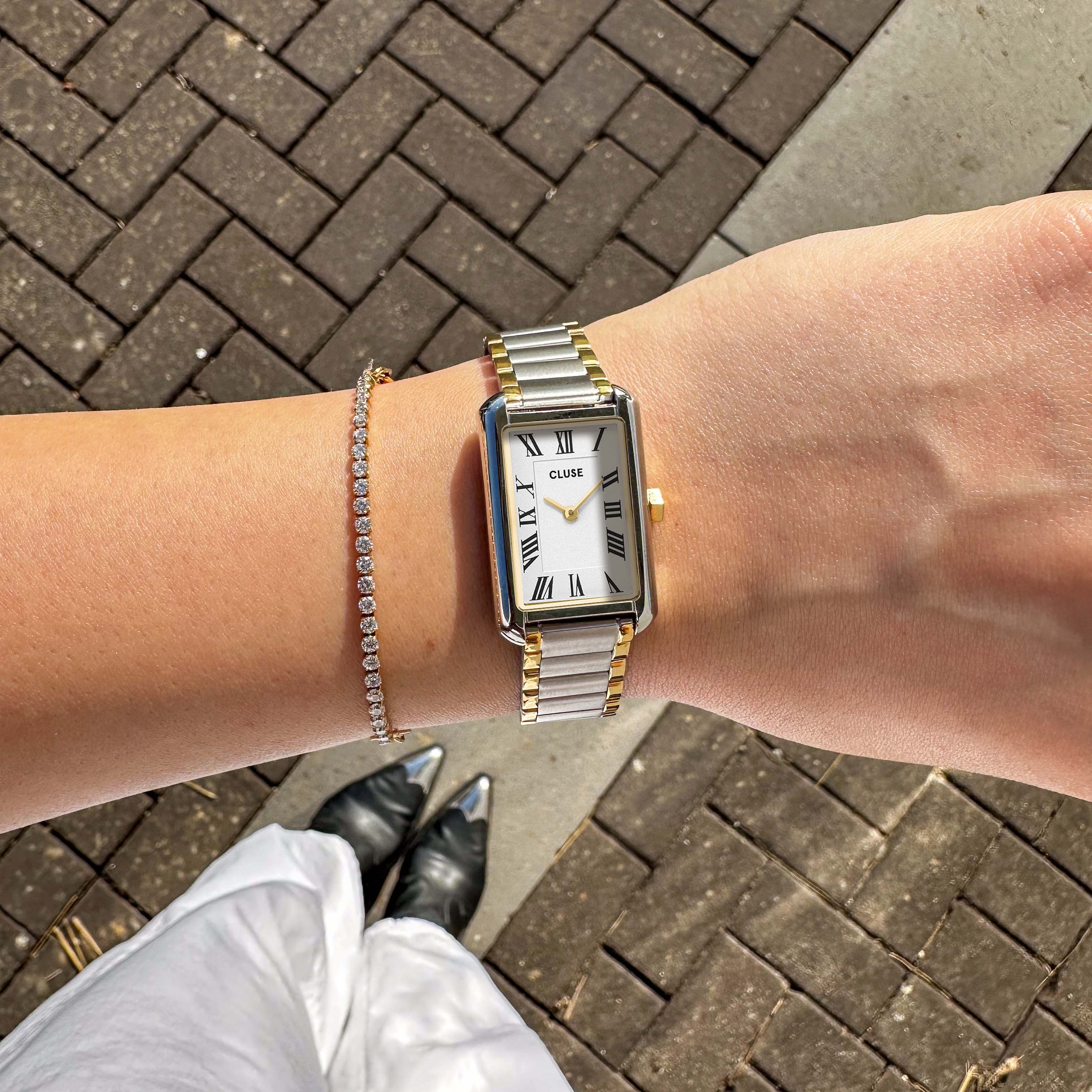 Belisenna Watch Steel, White, Two-tone、mySite、botmansion