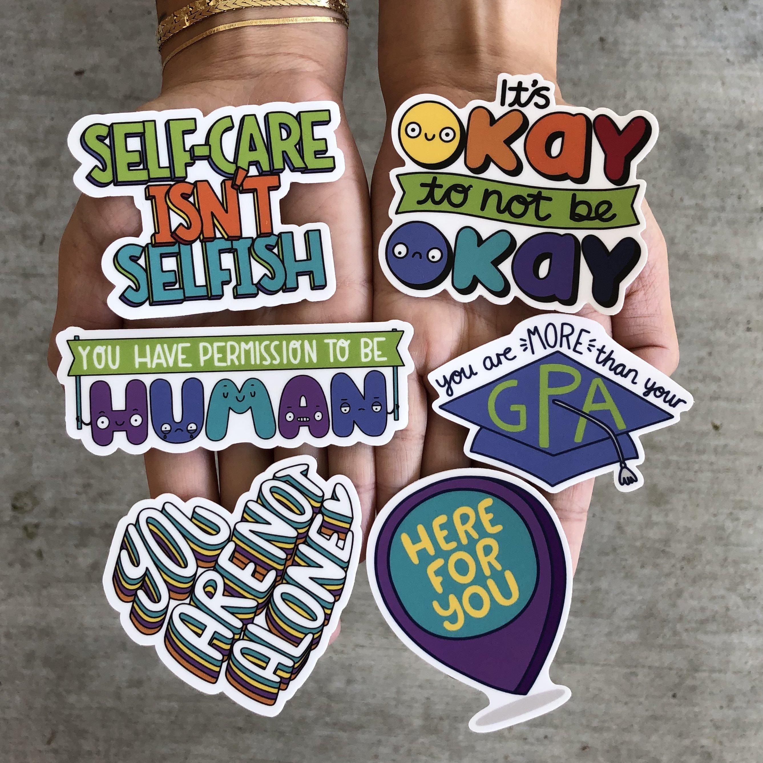  Mental Health Awareness Sticker 6 Pack - Big Moods x Active Minds、mySite、elrpsem3k