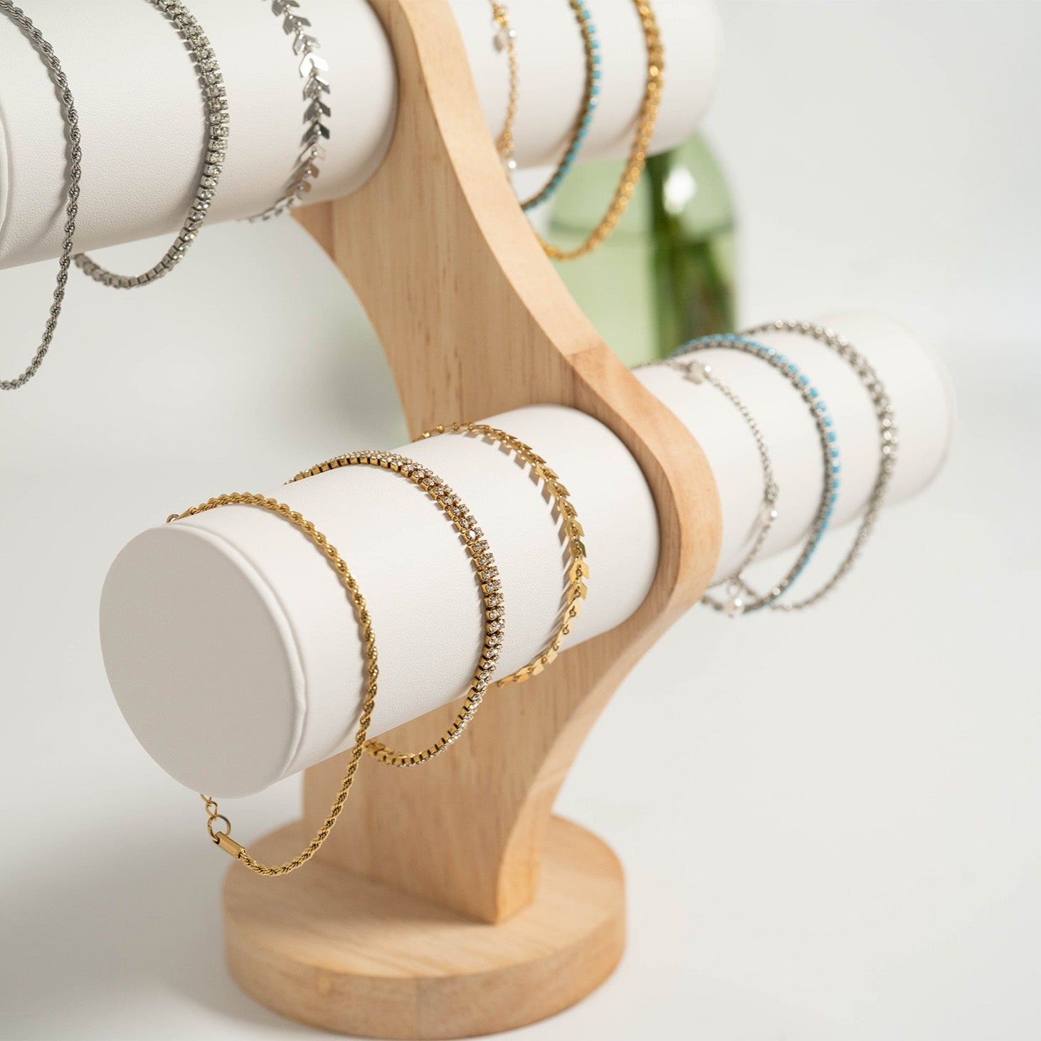 18K Gold PVD Stainless Steel Chevron Bracelet or Anklet / BRJ9099、mySite、dreamappss