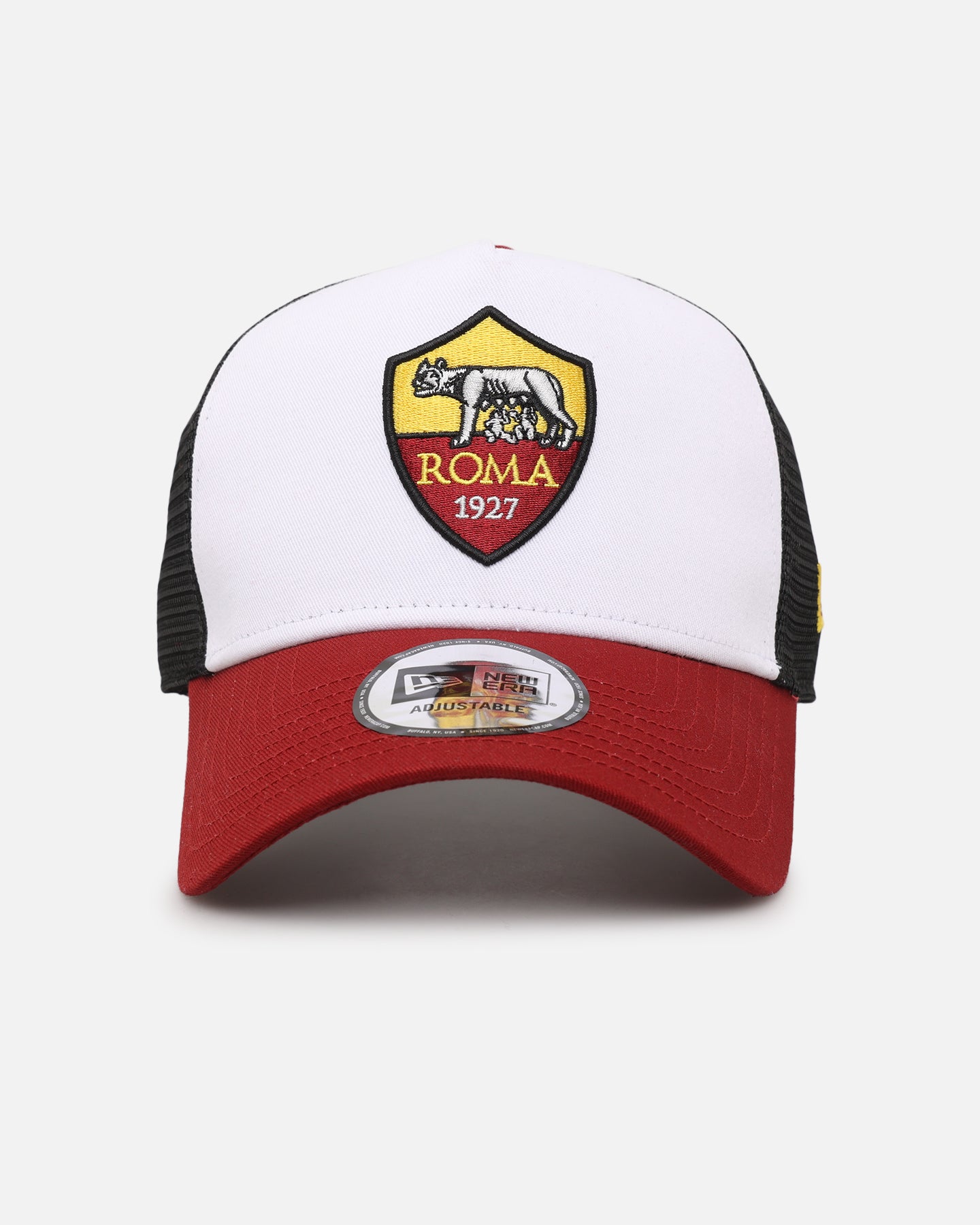 New Era AS Roma 9FORTY A-Frame Trucker Snapback White、mySite、zt4zffjzw
