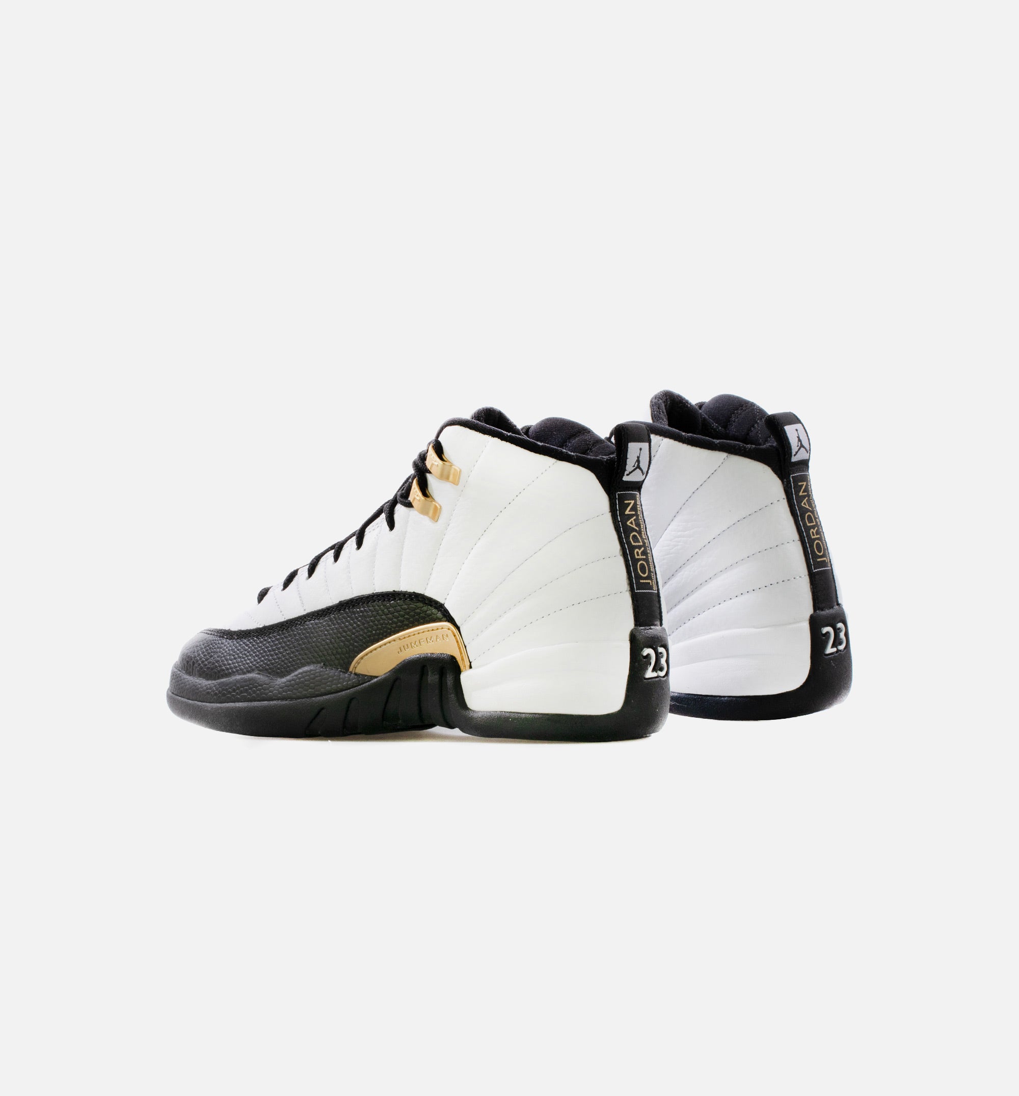 Air Jordan 12 Retro Royalty Grade School Lifestyle Shoe - White/Black/Metallic Gold、mySite、dreamappss
