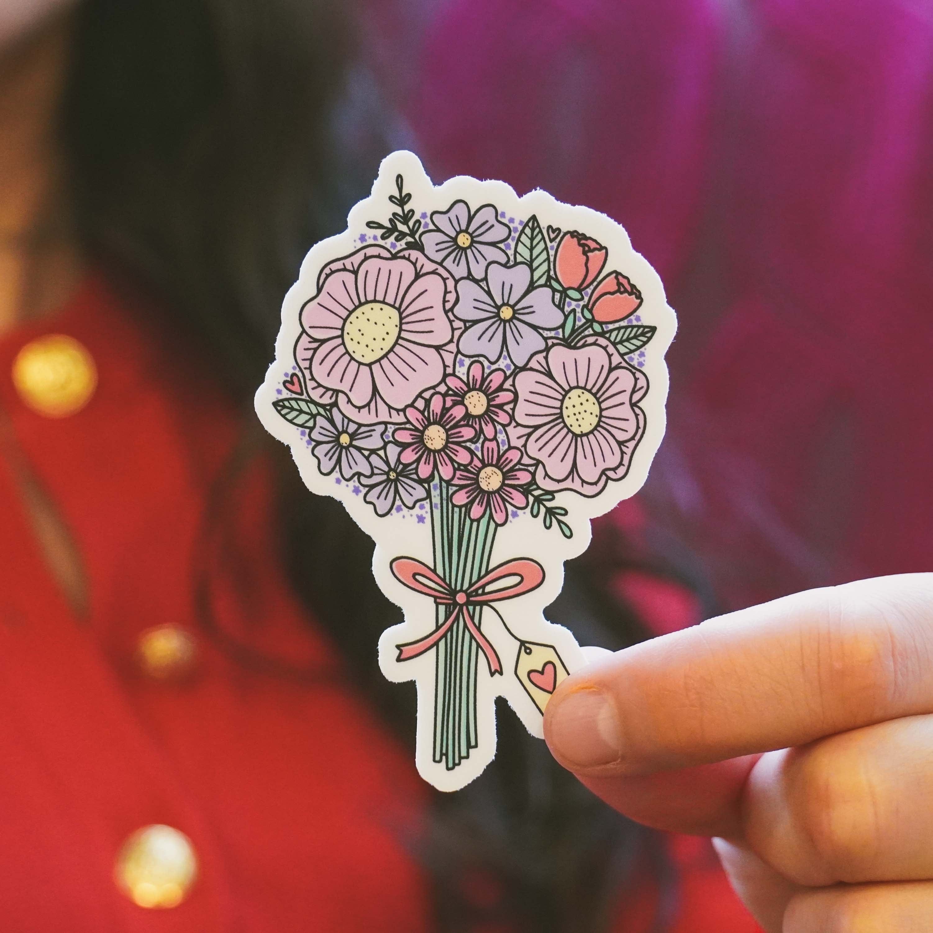  Valentine's Day Flowers Bouquet Sticker、mySite、elrpsem3k