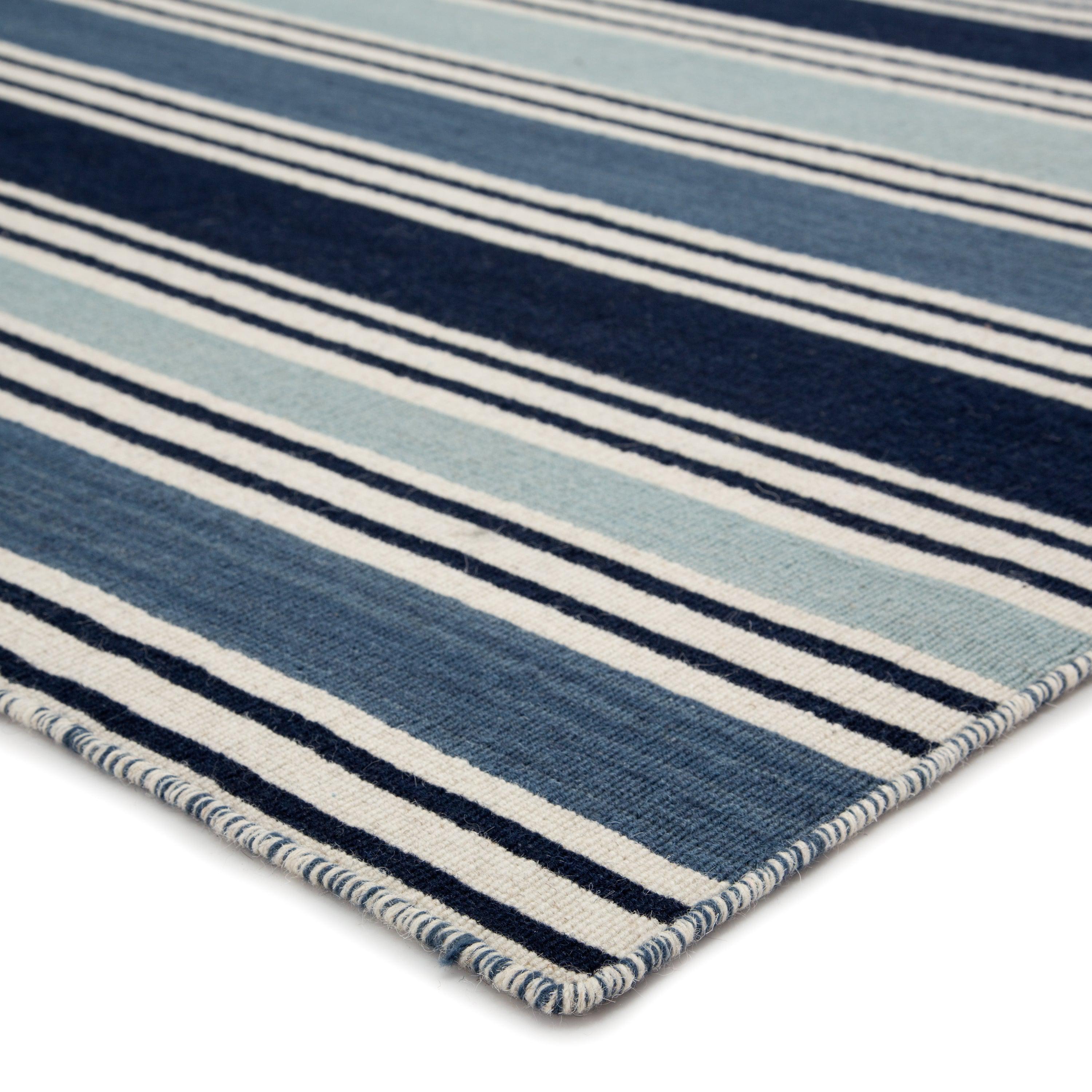 Salada Handmade Striped Blue White Area Rug、mySite、gigharbornorthrealestate