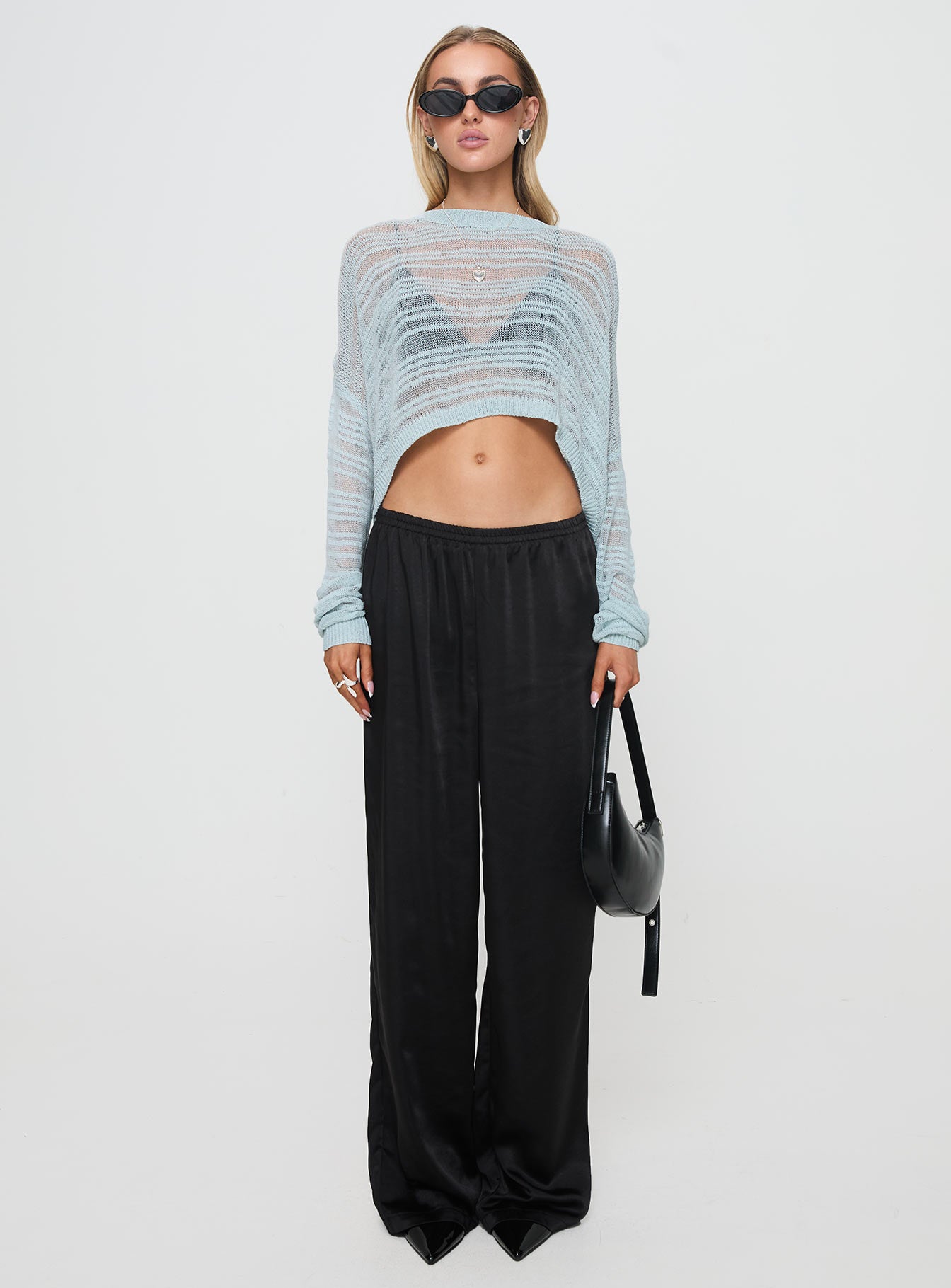 Obarik Cropped Sweater Blue、mySite、solidvoid