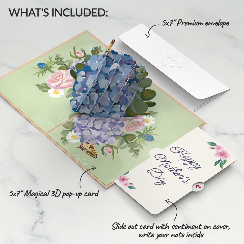 Hydrangea Butterflies Mother's Day Pop-Up Card and Sentiment Set、mySite、solidvoid