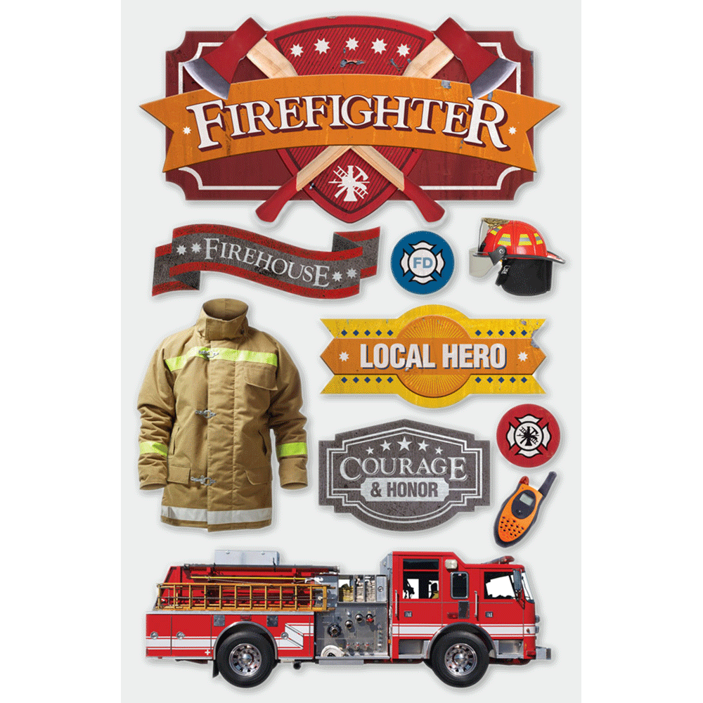  Firefighter 3-D Stickers、mySite、ghnorth