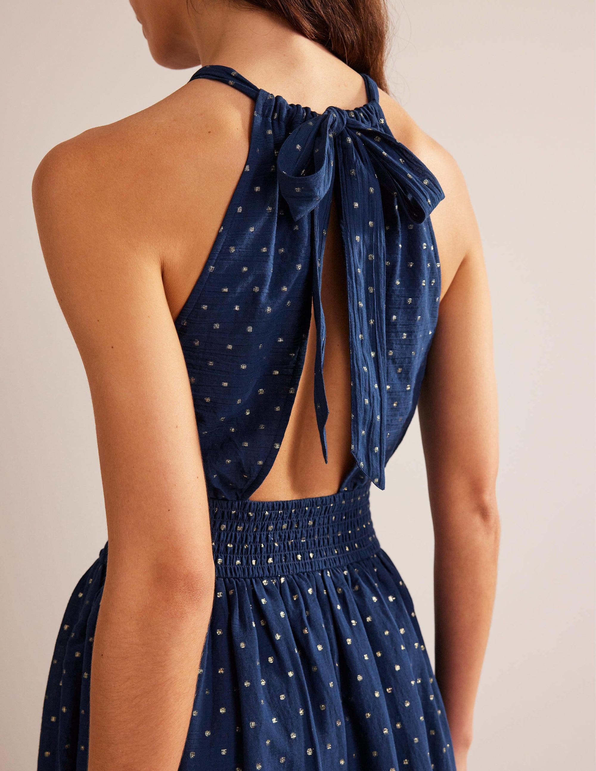  Metallic Detail Maxi Dress-Navy, Gold Clip、mySite、ashleygrahame