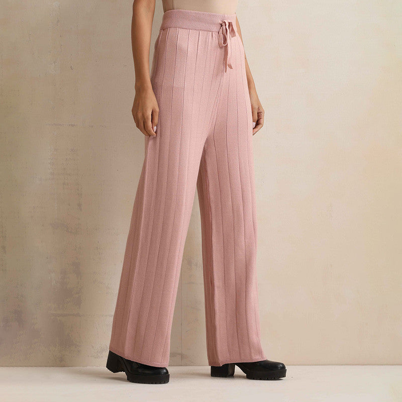 Woolen Solid Flared Pant For Women | Pink、mySite、camillekostekn