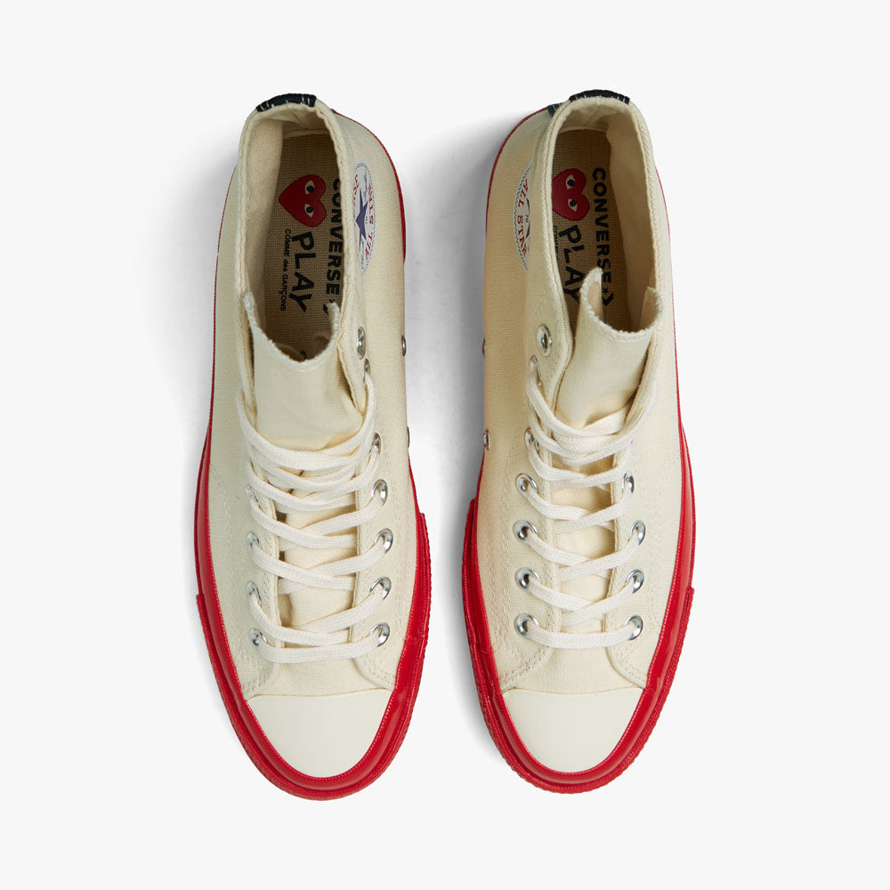  Converse x COMME des GAR�ONS PLAY Chuck Taylor Hi Off White / Red Sole、mySite、merchandisen