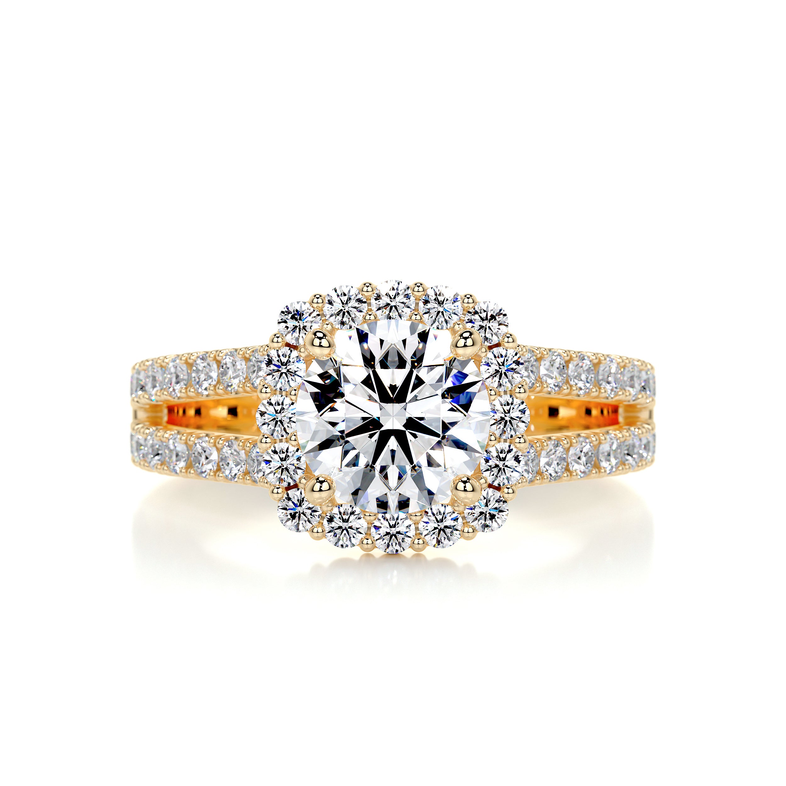 Hilary Diamond Engagement Ring -18K Yellow Gold、mySite、hinf8tx79