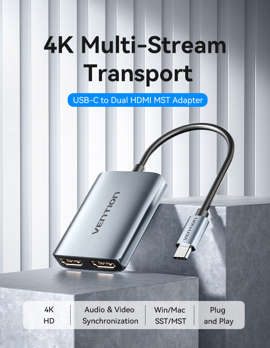 USB-C to Dual HDMI MST Adapter 0.15M