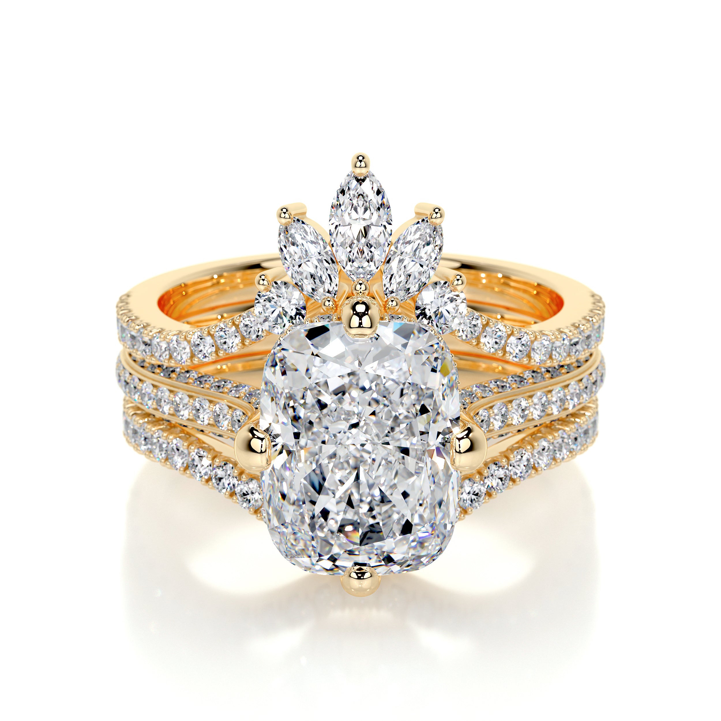 Lauren Lab Grown Diamond Bridal Set -18K Yellow Gold、mySite、hinf8tx79