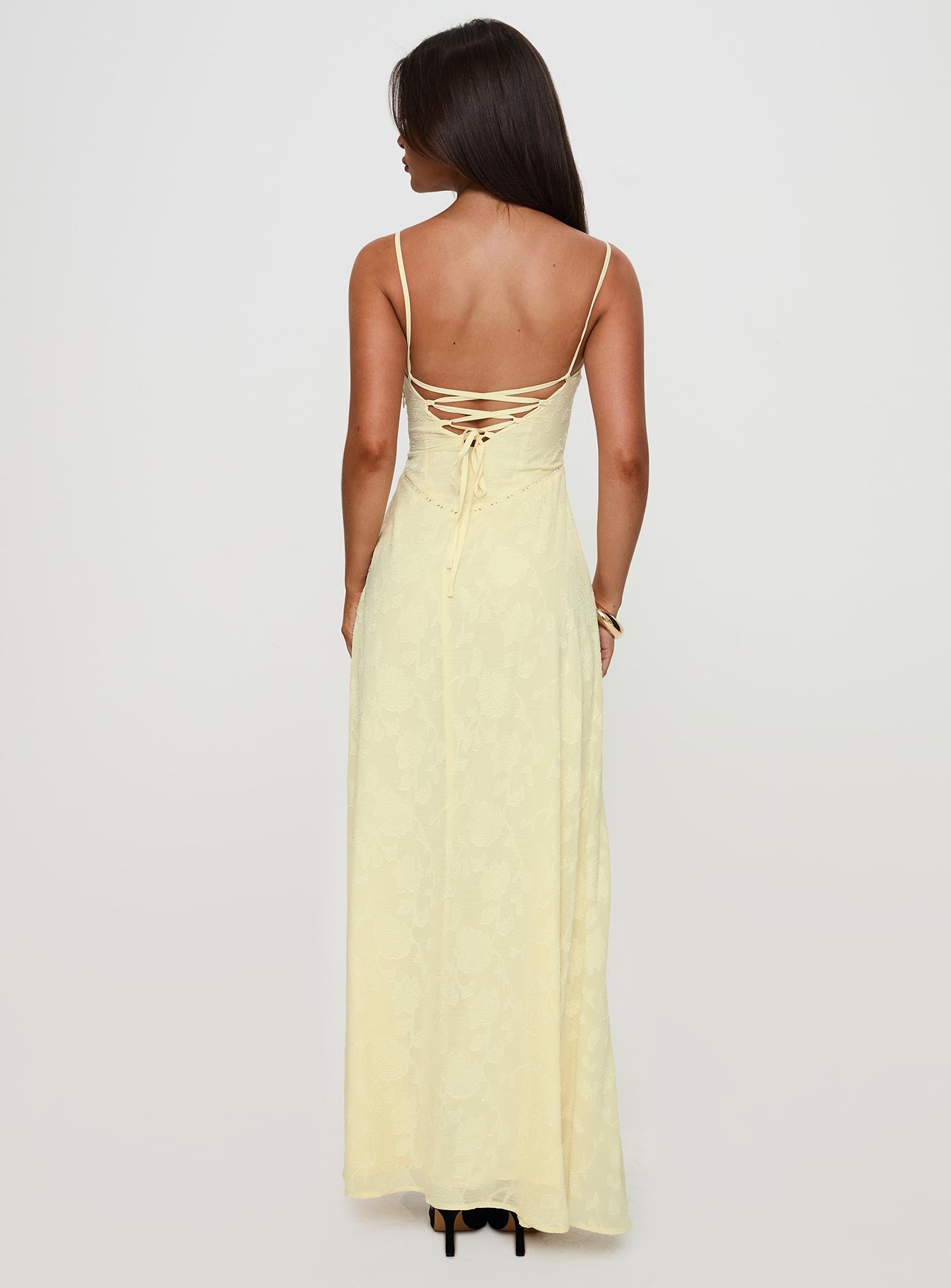 South Of France Maxi Dress Yellow、mySite、solidvoid
